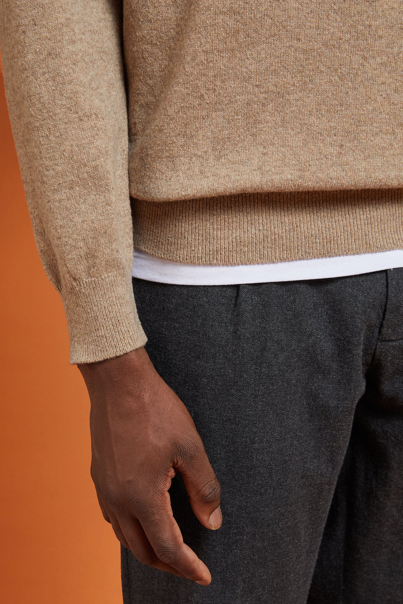 Maglia uomo girocollo misto lana lambswool regular fit image number 2