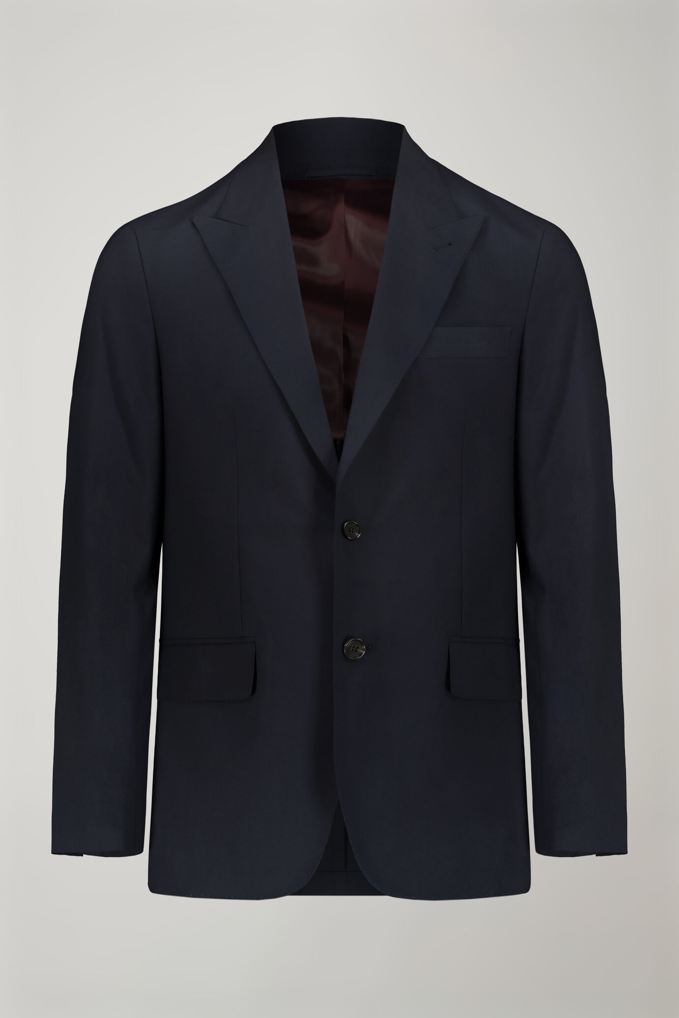 Costume homme à simple boutonnage avec revers en pointe tissu uni coupe régulière image number 0