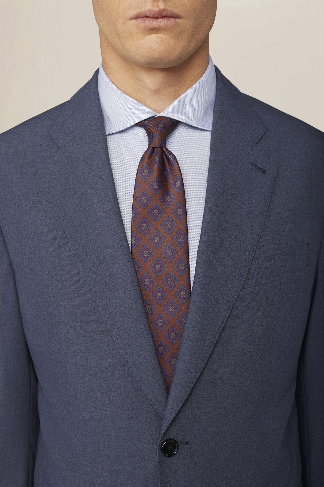 Plain men's suit, regular fit image number 2