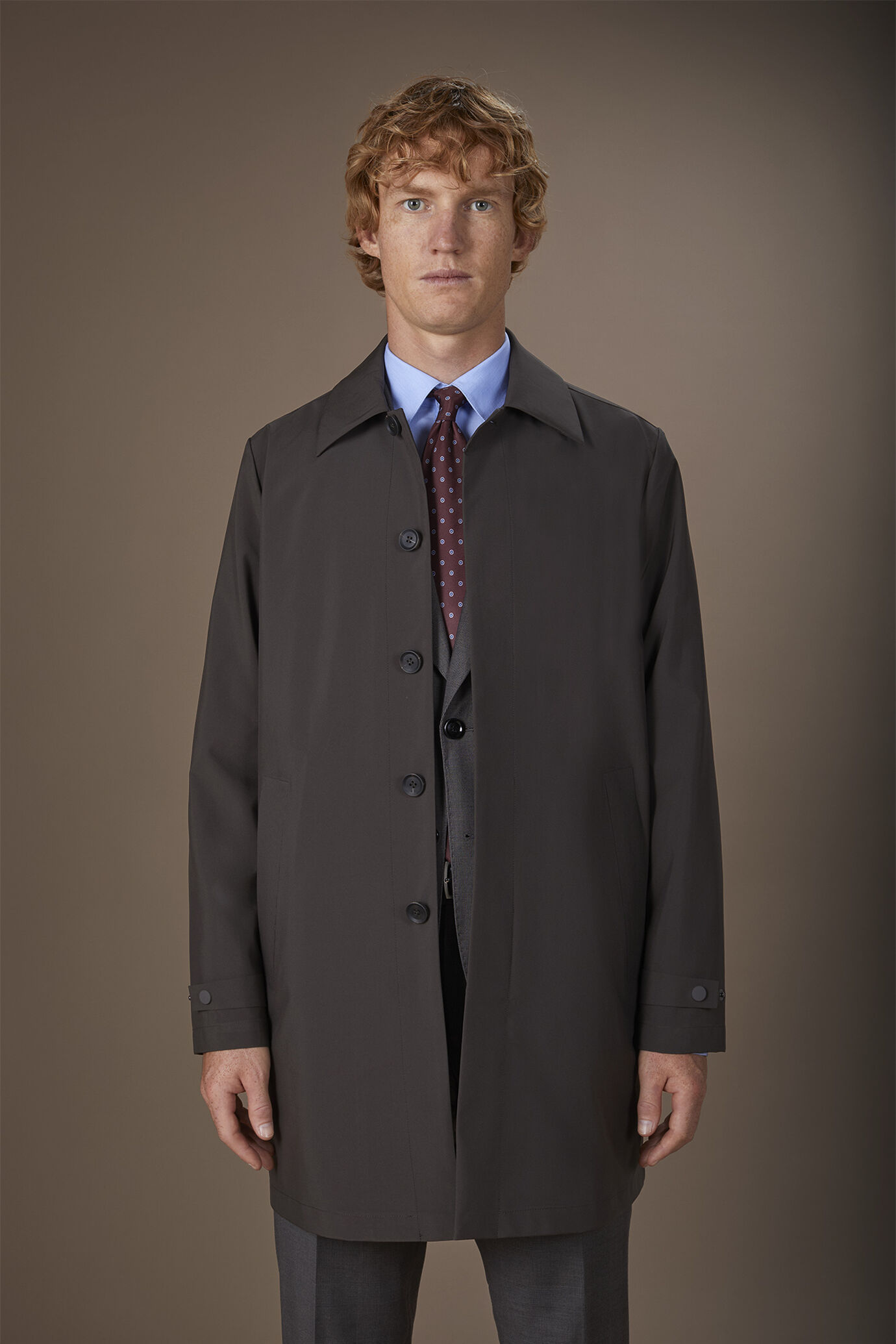 Impermeabile uomo in tessuto tecnico waterproof regular fit