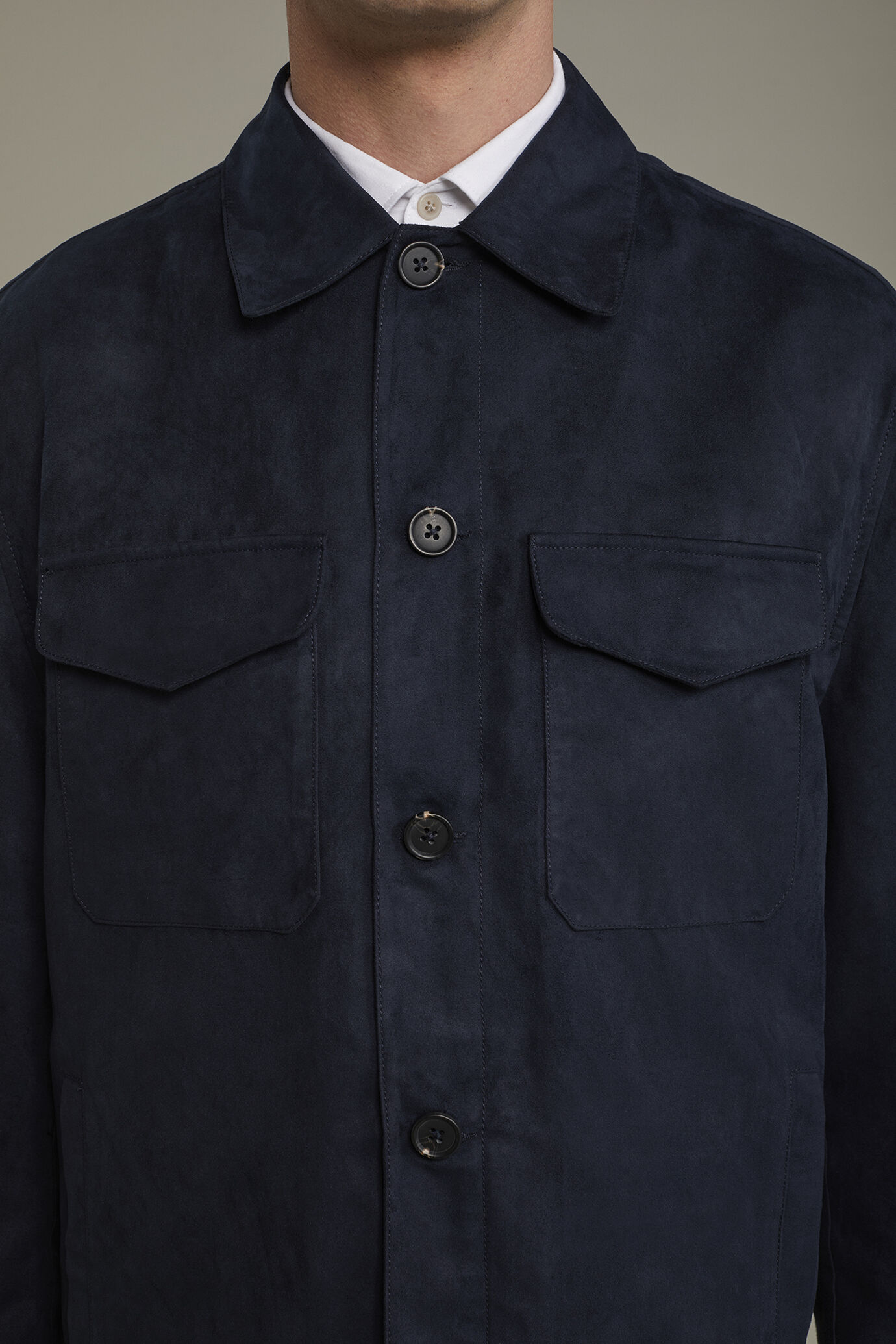 Men's jacket with suede-like fabric regular fit image number 3