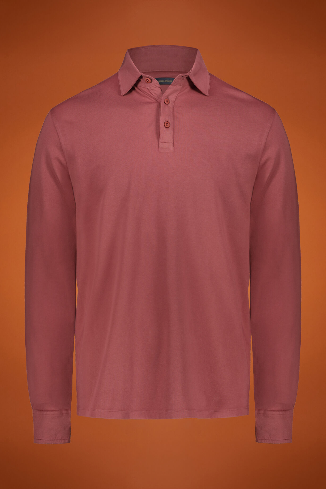 Polo homme &agrave; manches longues en 100&nbsp;% coton coupe r&eacute;guli&egrave;re image number 0