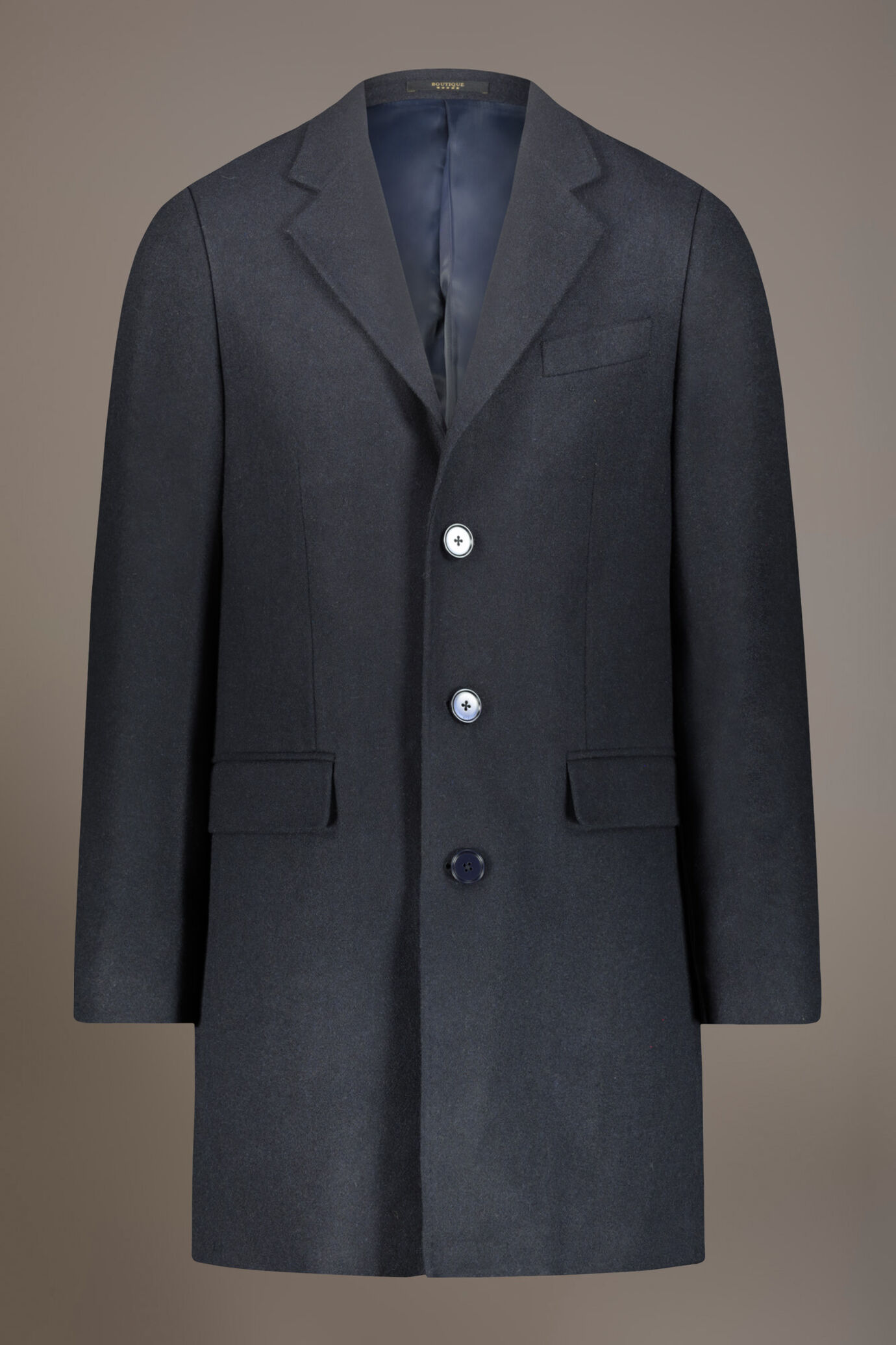 Le Braghe cappotto monopetto uomo nero main image 1
