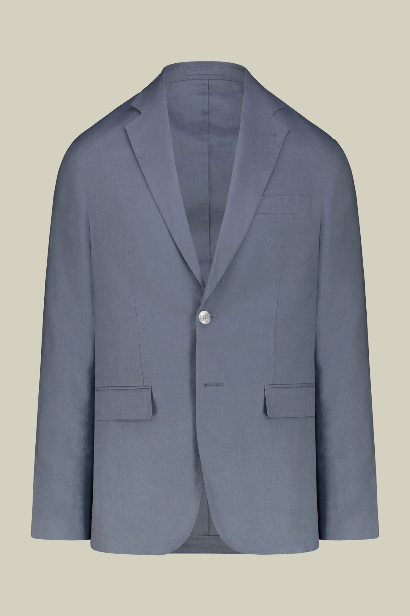 Abito uomo monopetto 100% lino regular fit image number 4