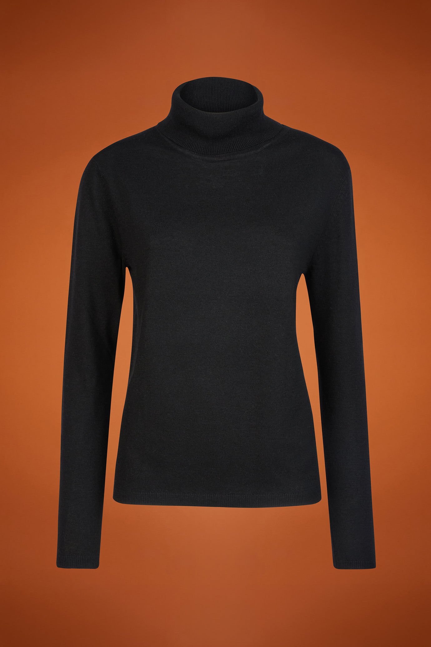 Women's regular fit high neck jumper in a blend of wool and cashmere image number 4