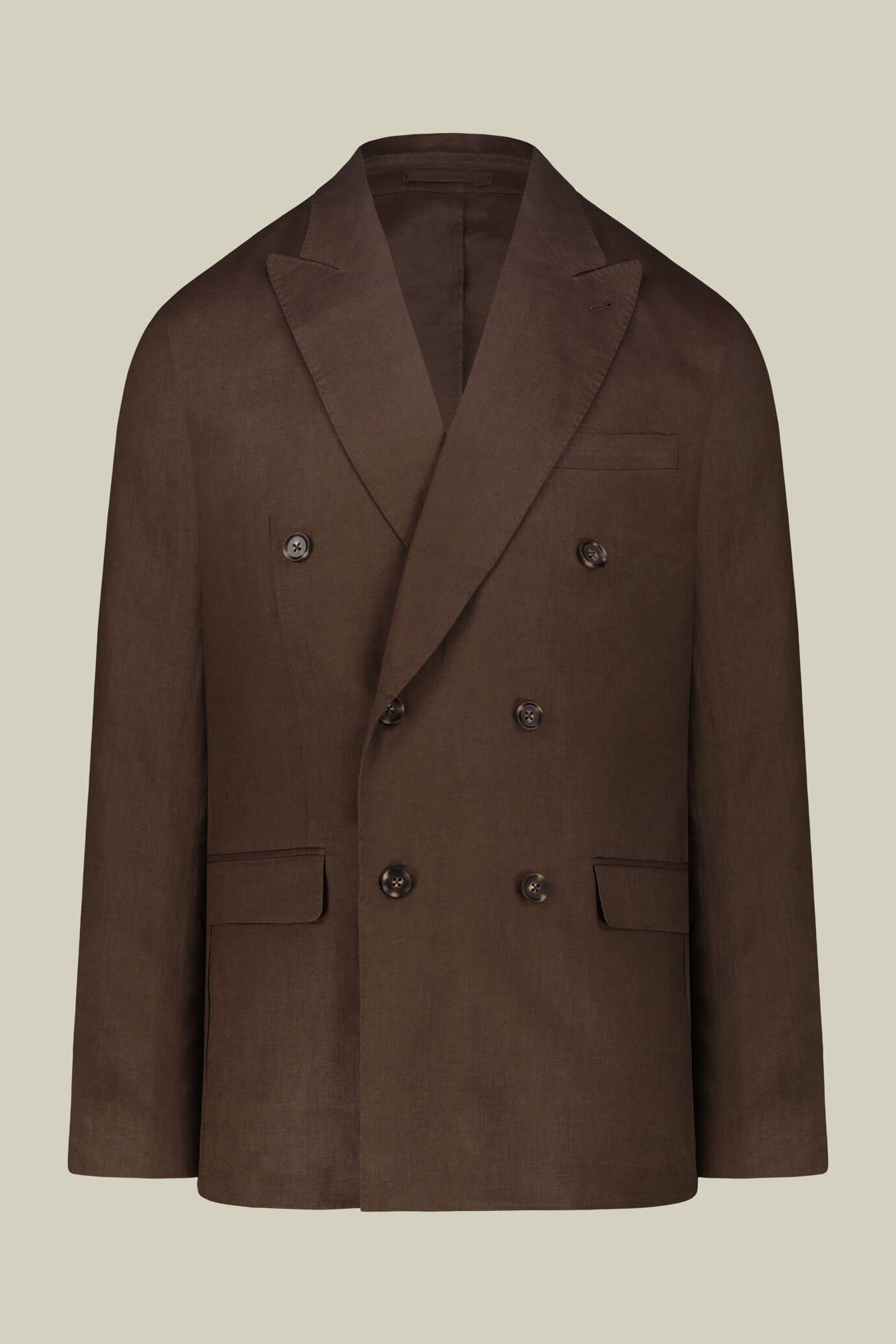 Zweireihiger Herrenanzug aus 100 % Leinen, Regular Fit image number 4