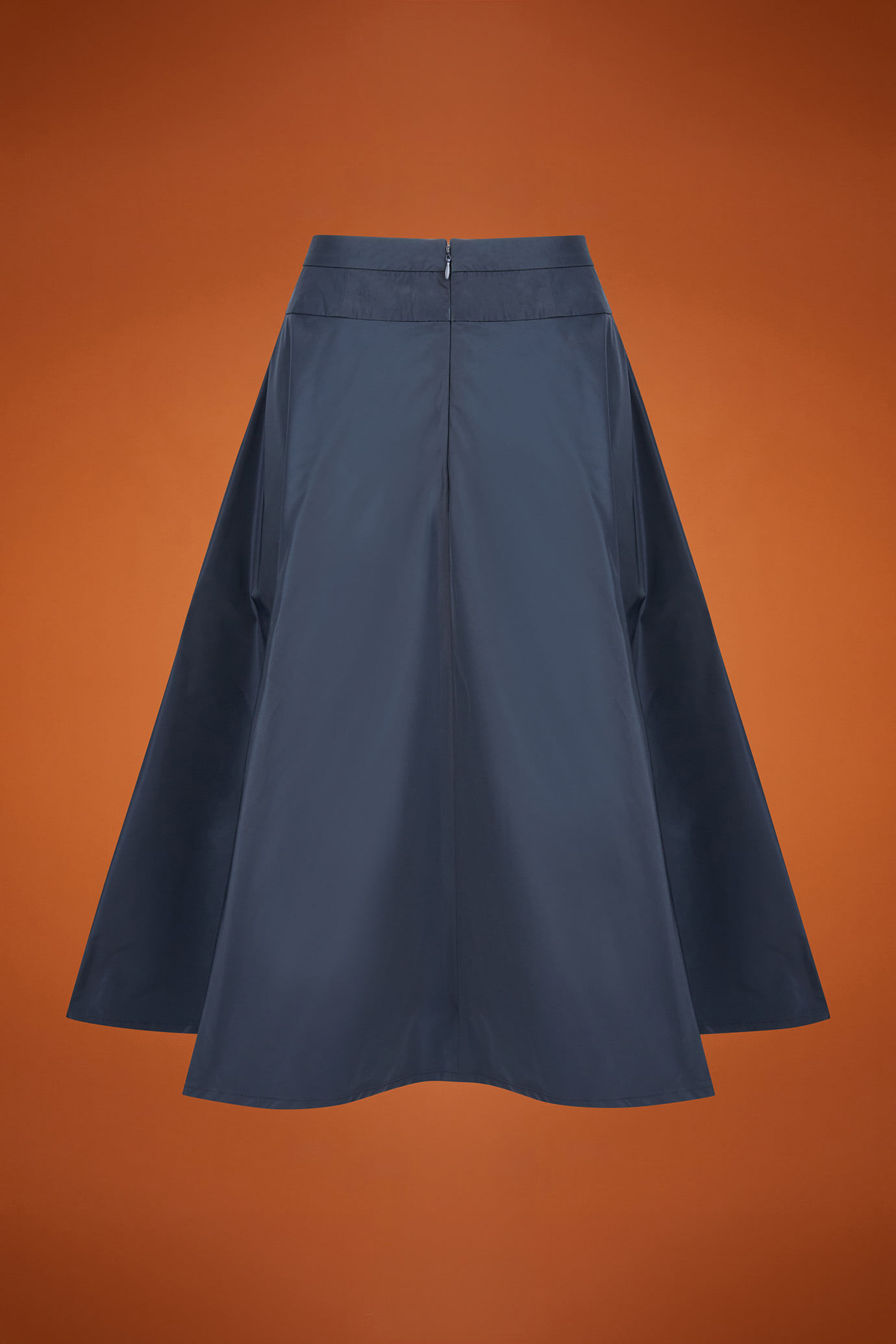 Jupe demi-cercle femme en taffetas à basque, coupe classique image number 6