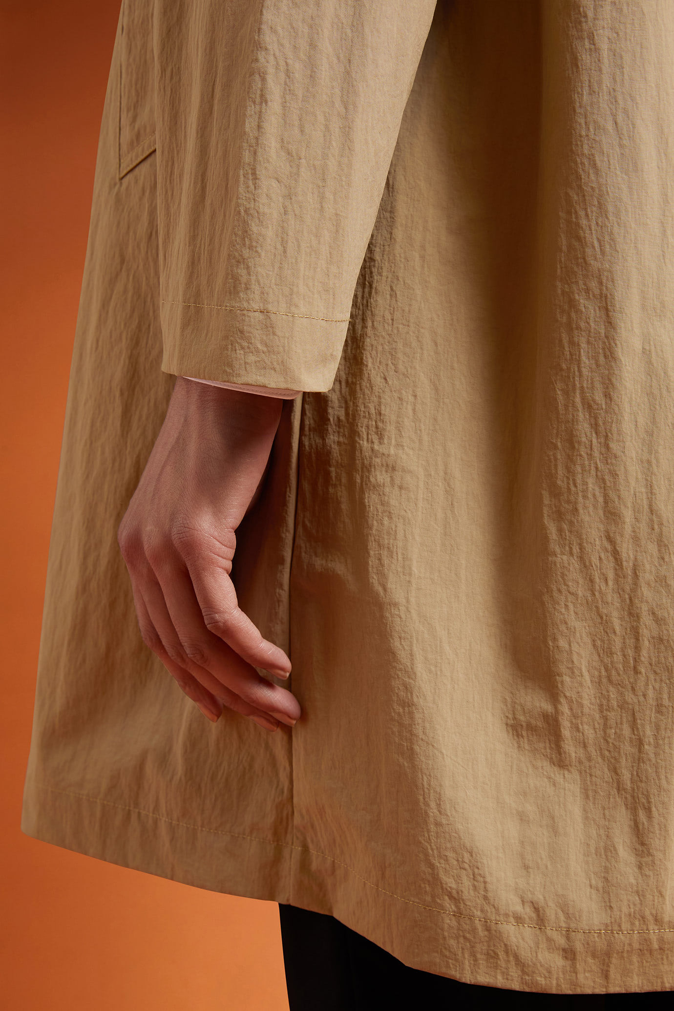 Women's regular fit waterproof duster coat image number 3