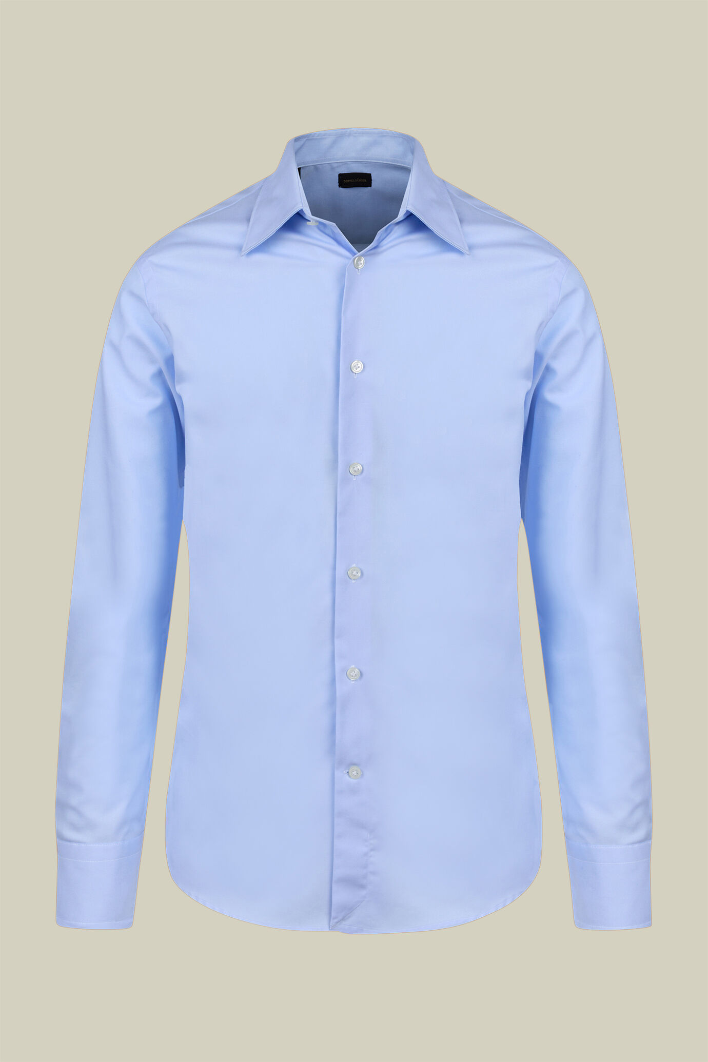 Men's regular fit classic shirt in 100% cotton plain pinpoint fabric with a classic collar