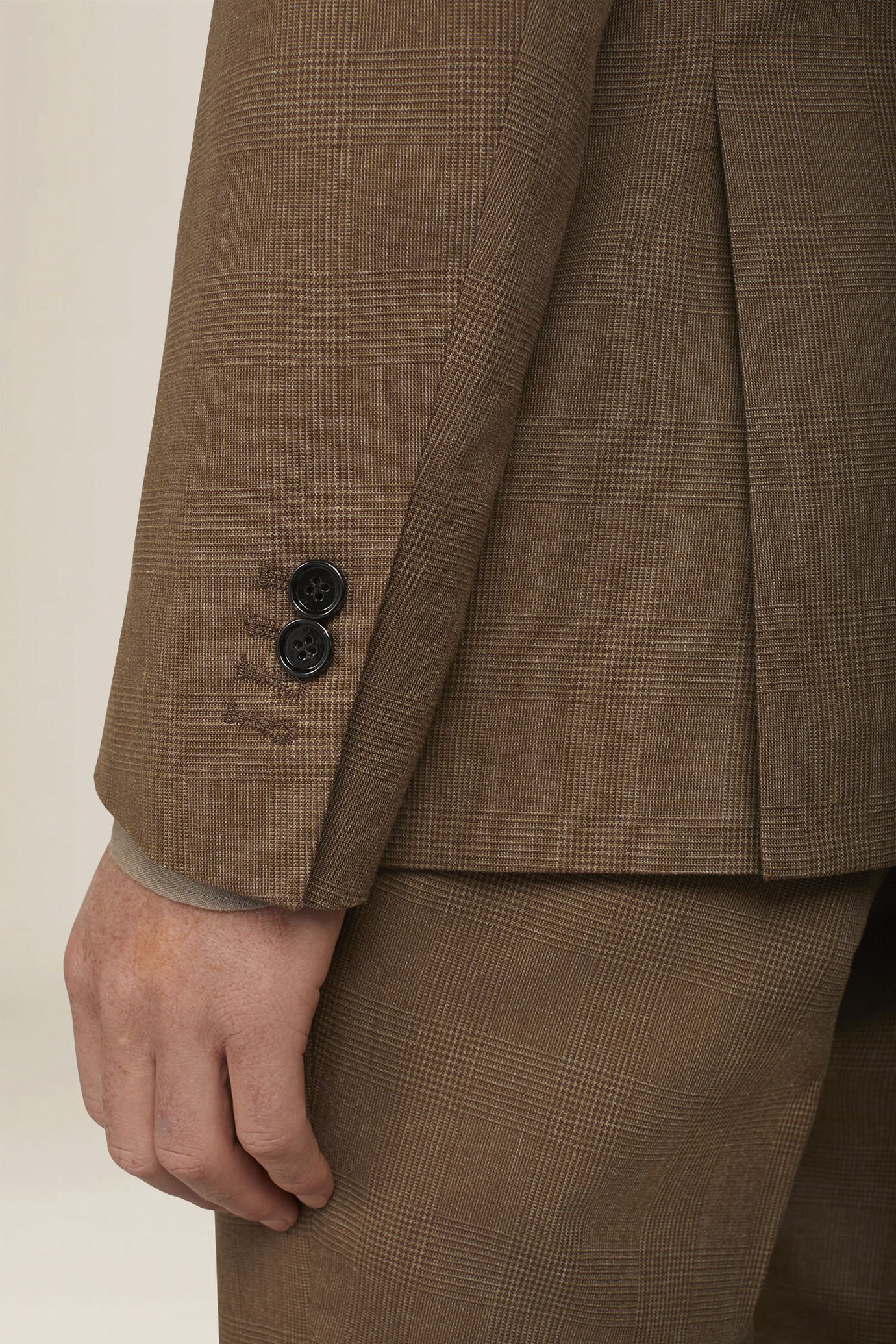 Giacca uomo doppiopetto sfoderata in principe di Galles regular fit image number 3