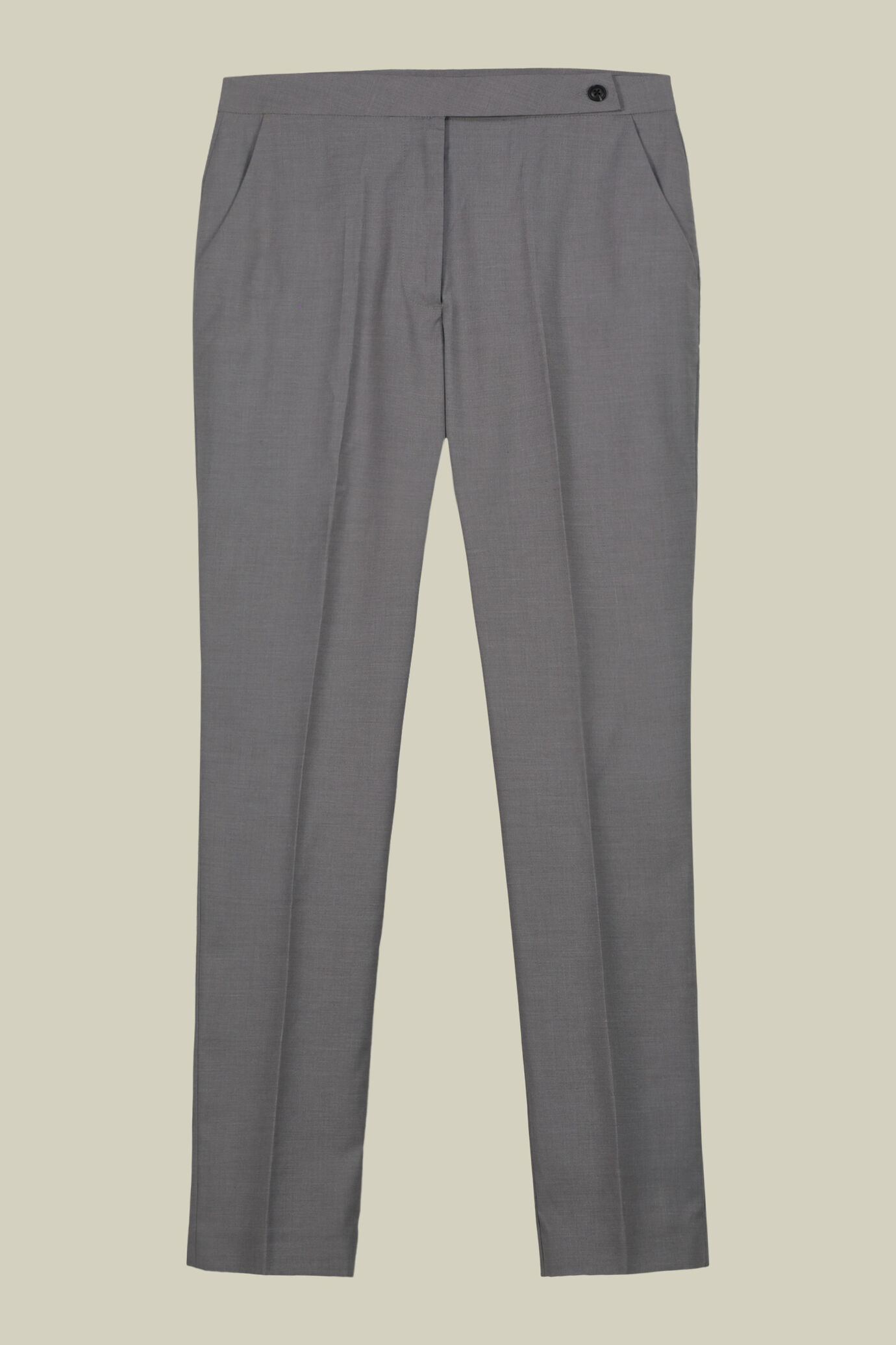 Pantalone donna chino con flap sul cinturino in vita