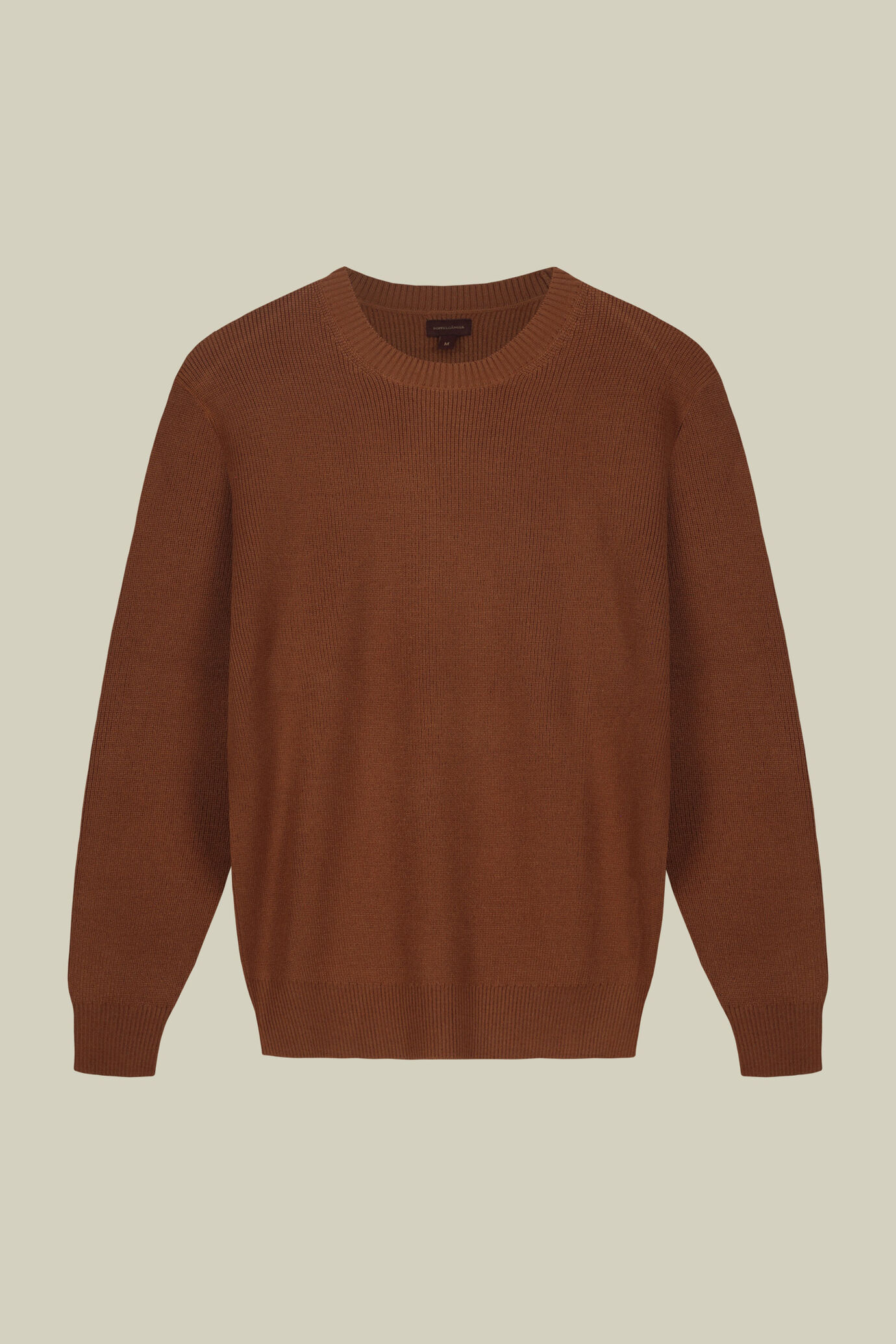 Herren-Pullover mit DerbyRundhalsausschnitt aus englischem Rippstrick in normaler Passform image number 0