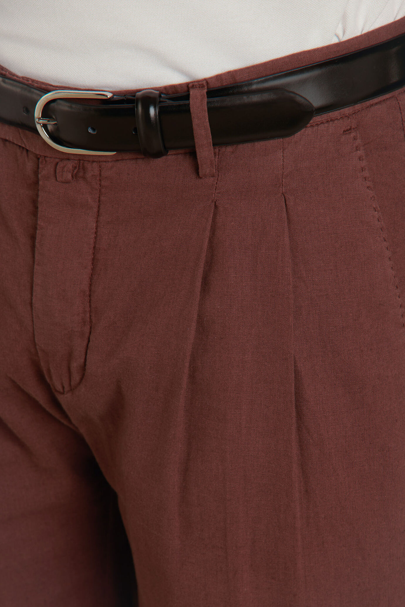 Chino trousers linen blend double pinces image number 3