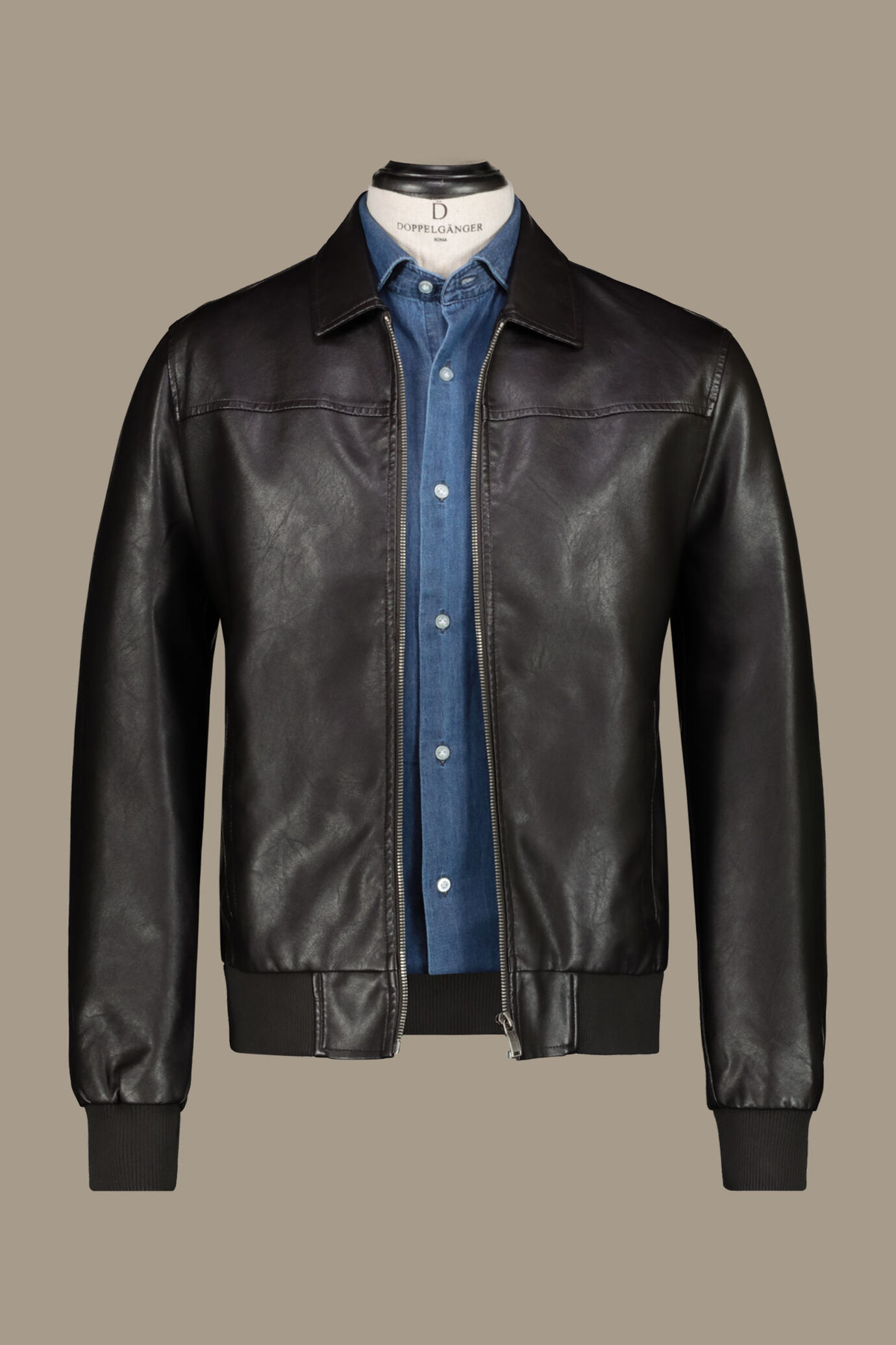 Eco-leather bomber jacket image number 0