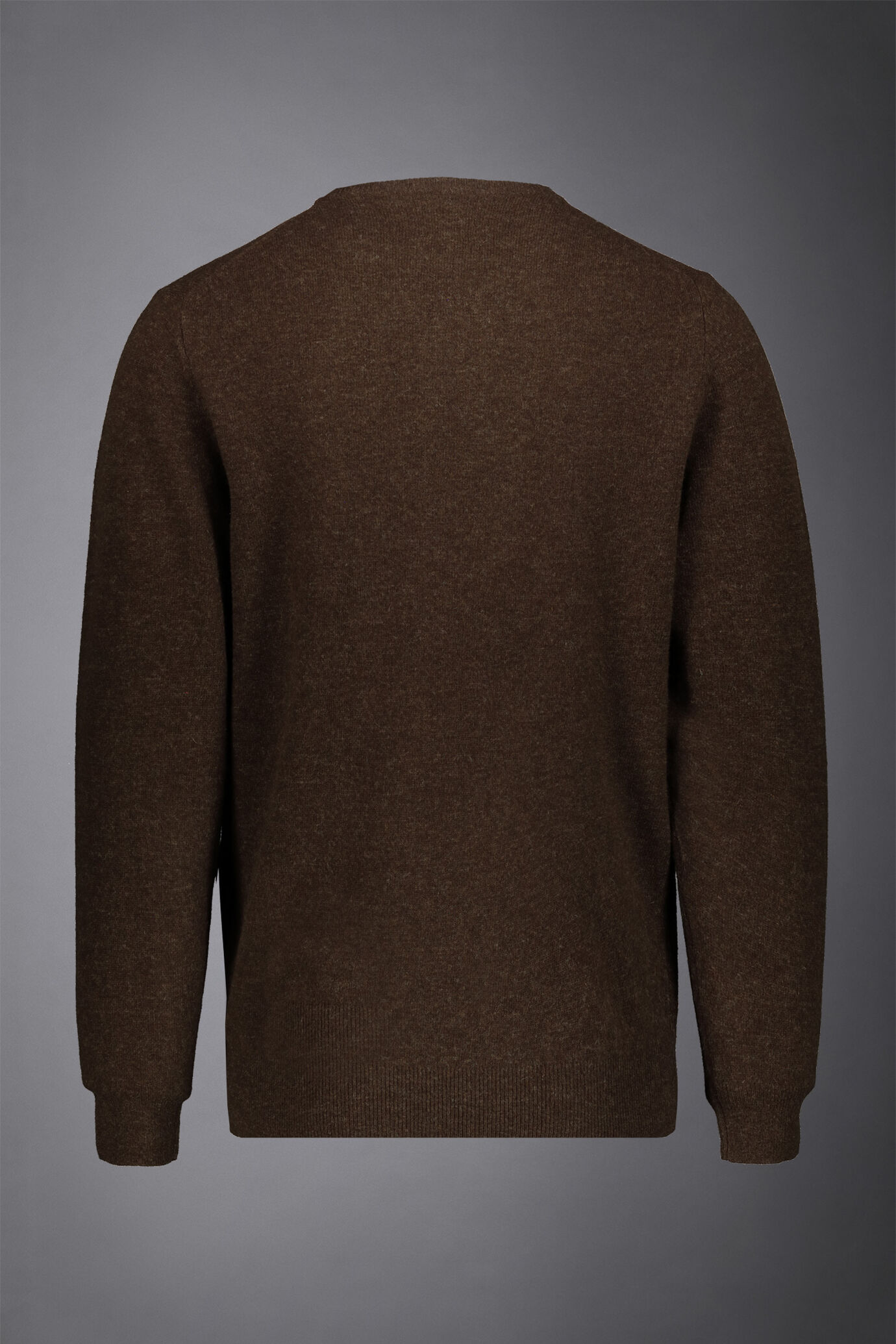 Men's crew neck wool blend lambswool regular fit sweater image number 5