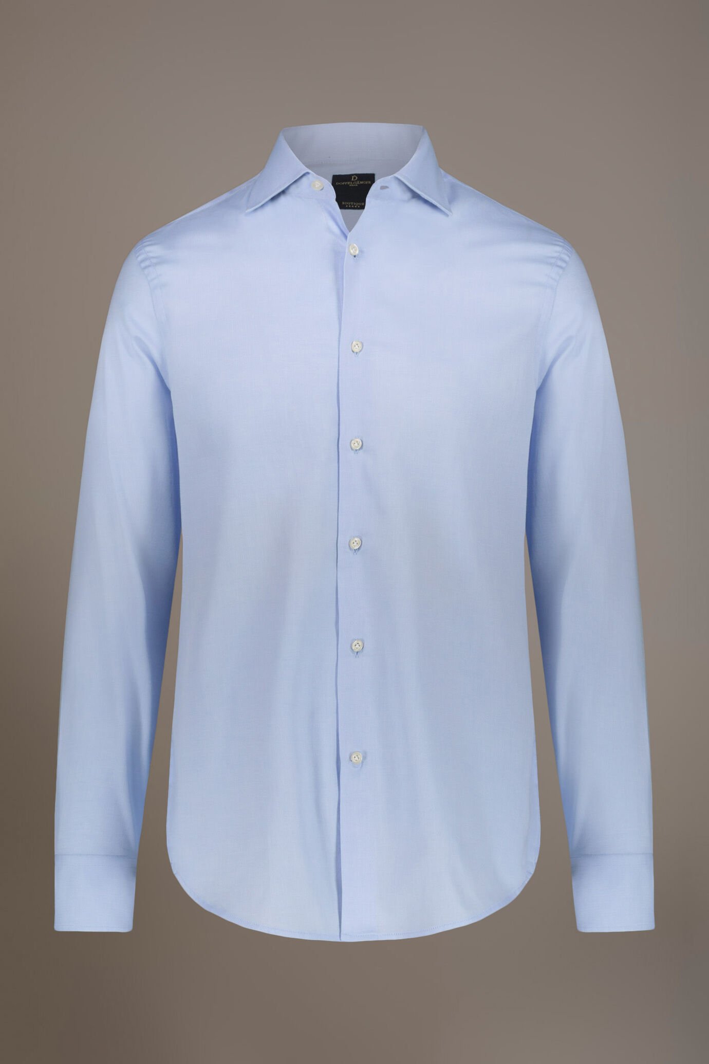Chemise classique col français fit classique en tissu sergé image number 3