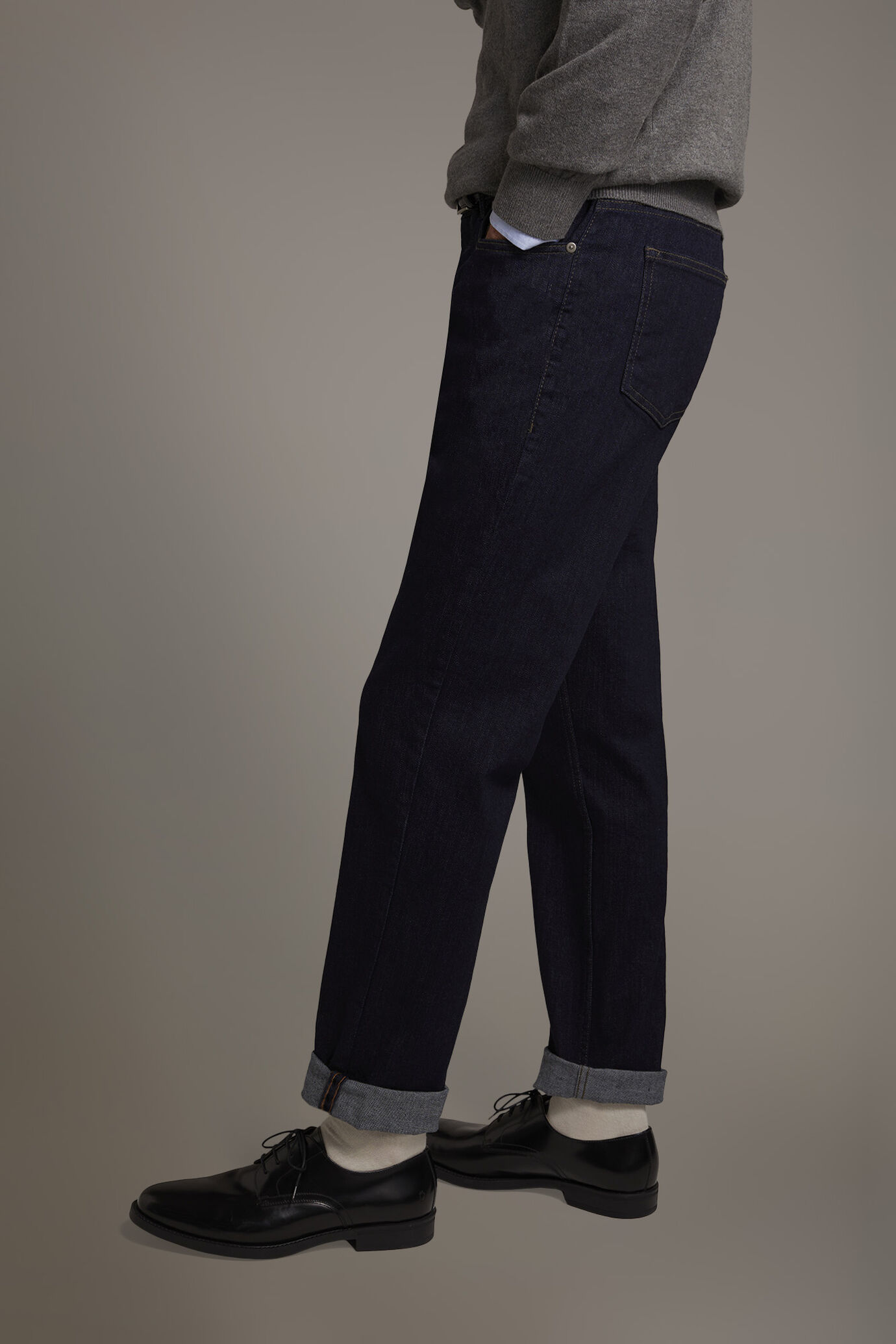 Jeans uomo 5 tasche regular fit tessuto denim image number 4
