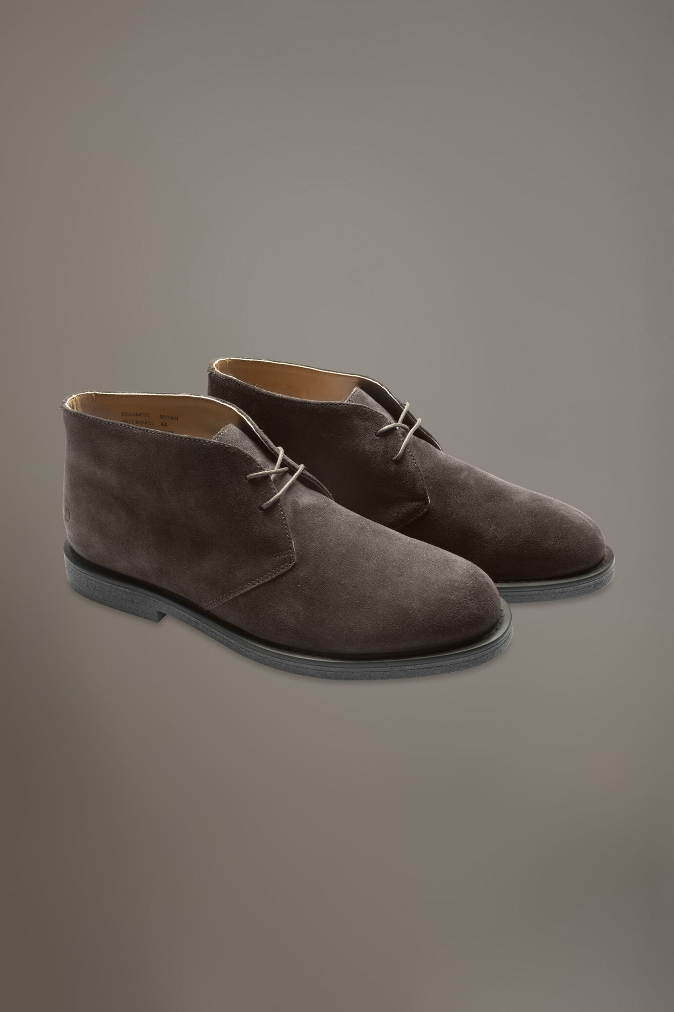 100% suede leather desert boots with rubber sole