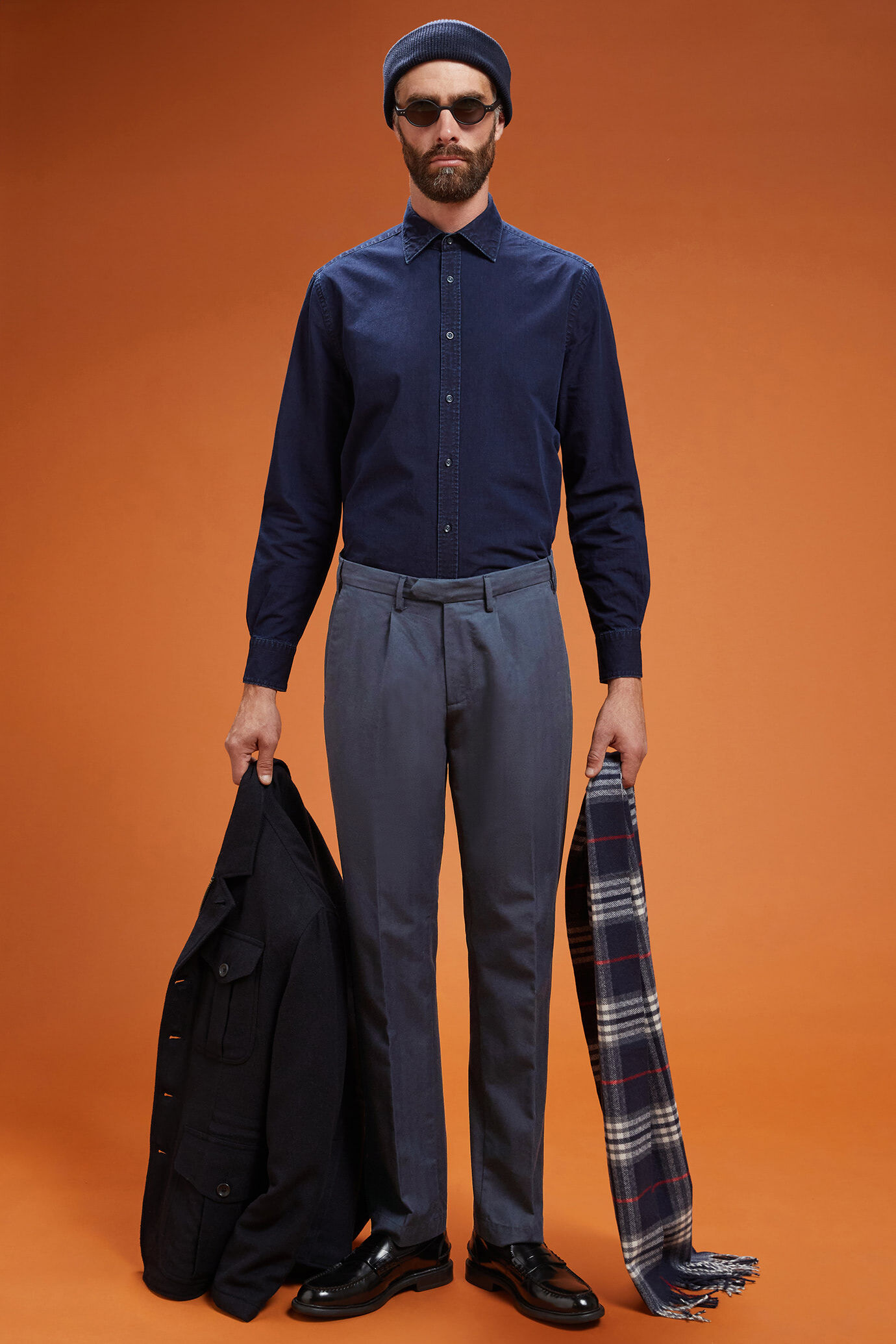 Men's classic micro patterned trousers in a regular fit image number 0