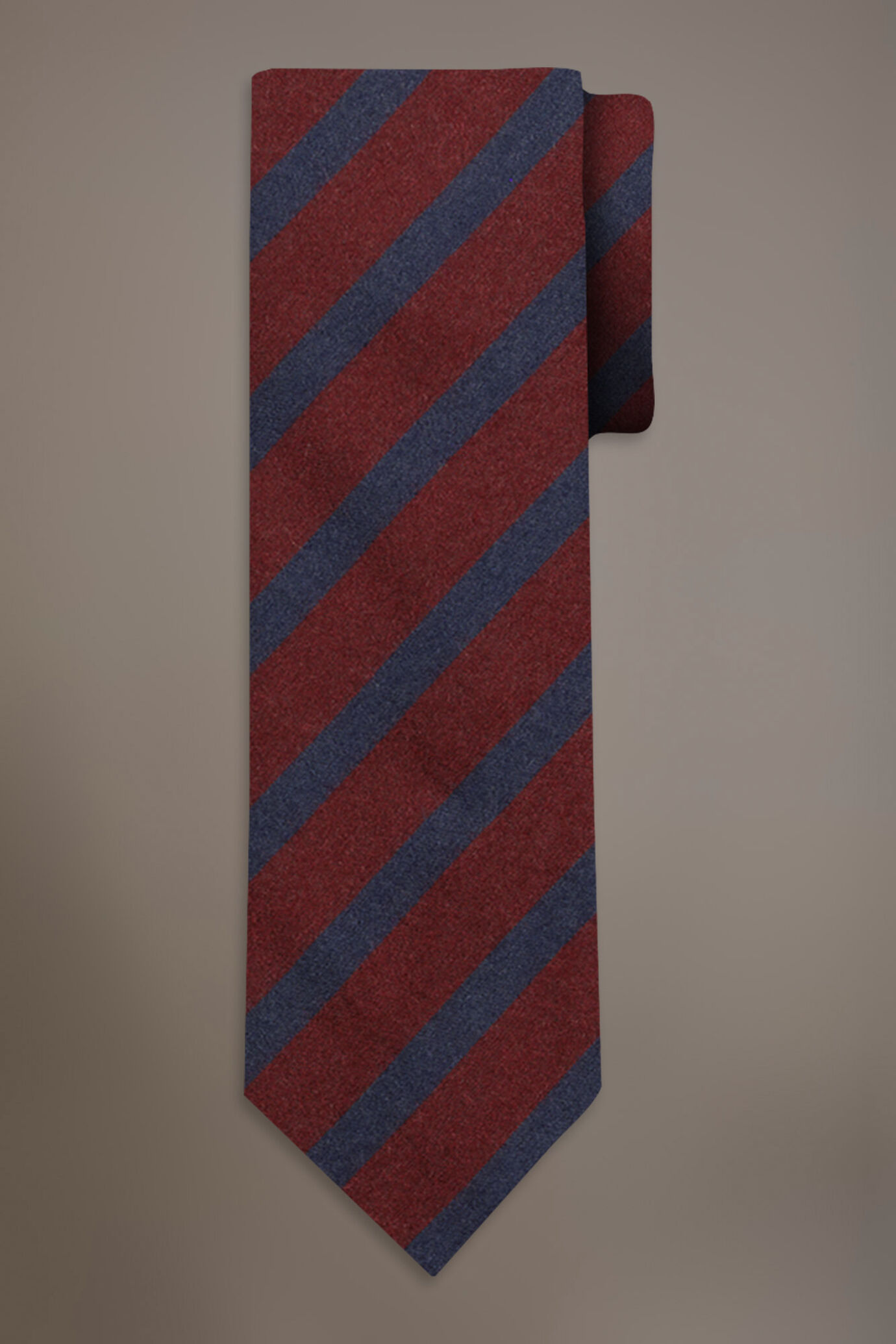 Regimental Brushed effect wool blend tie