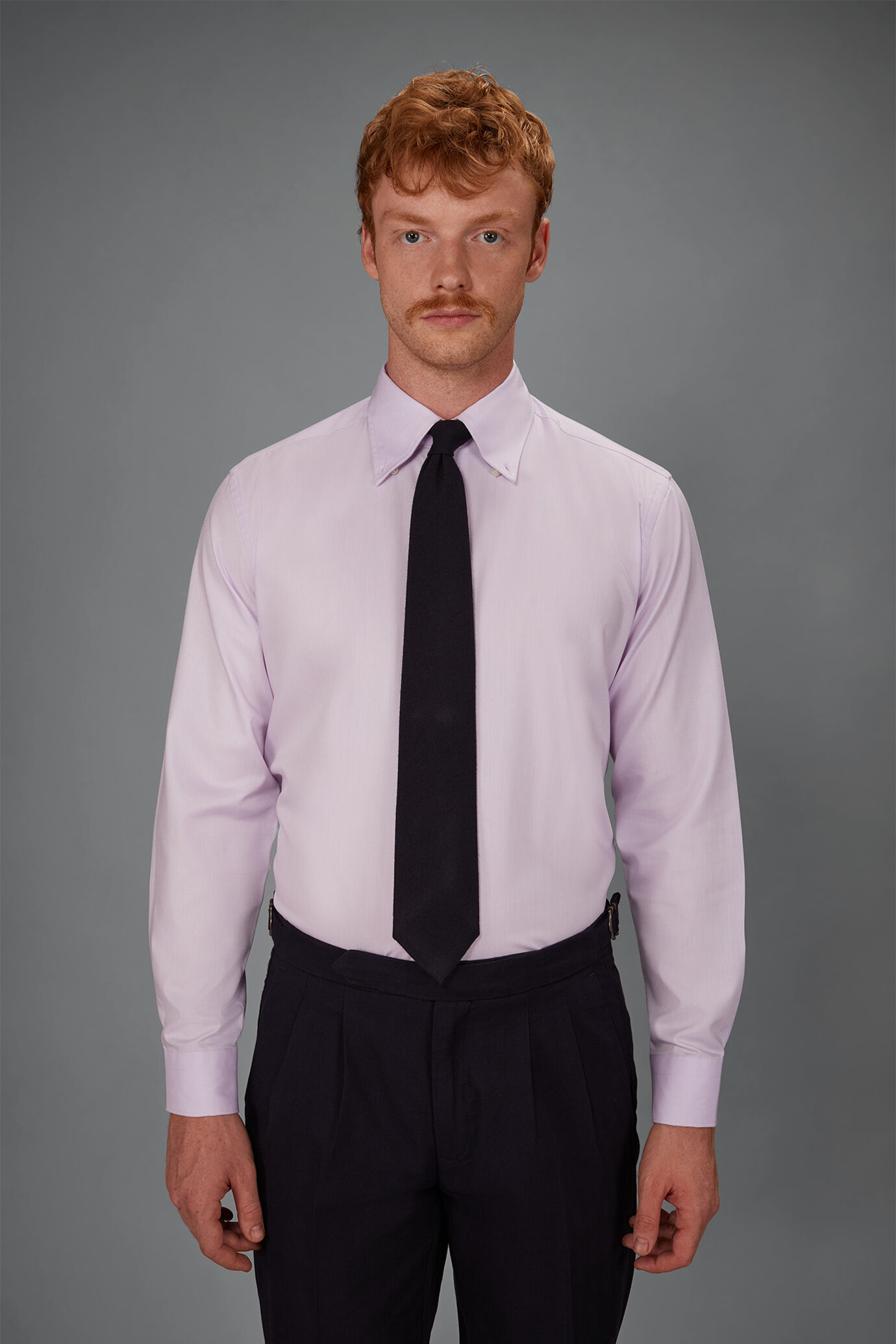 Camicia uomo in 100% cotone botton down No-stiro image number 1