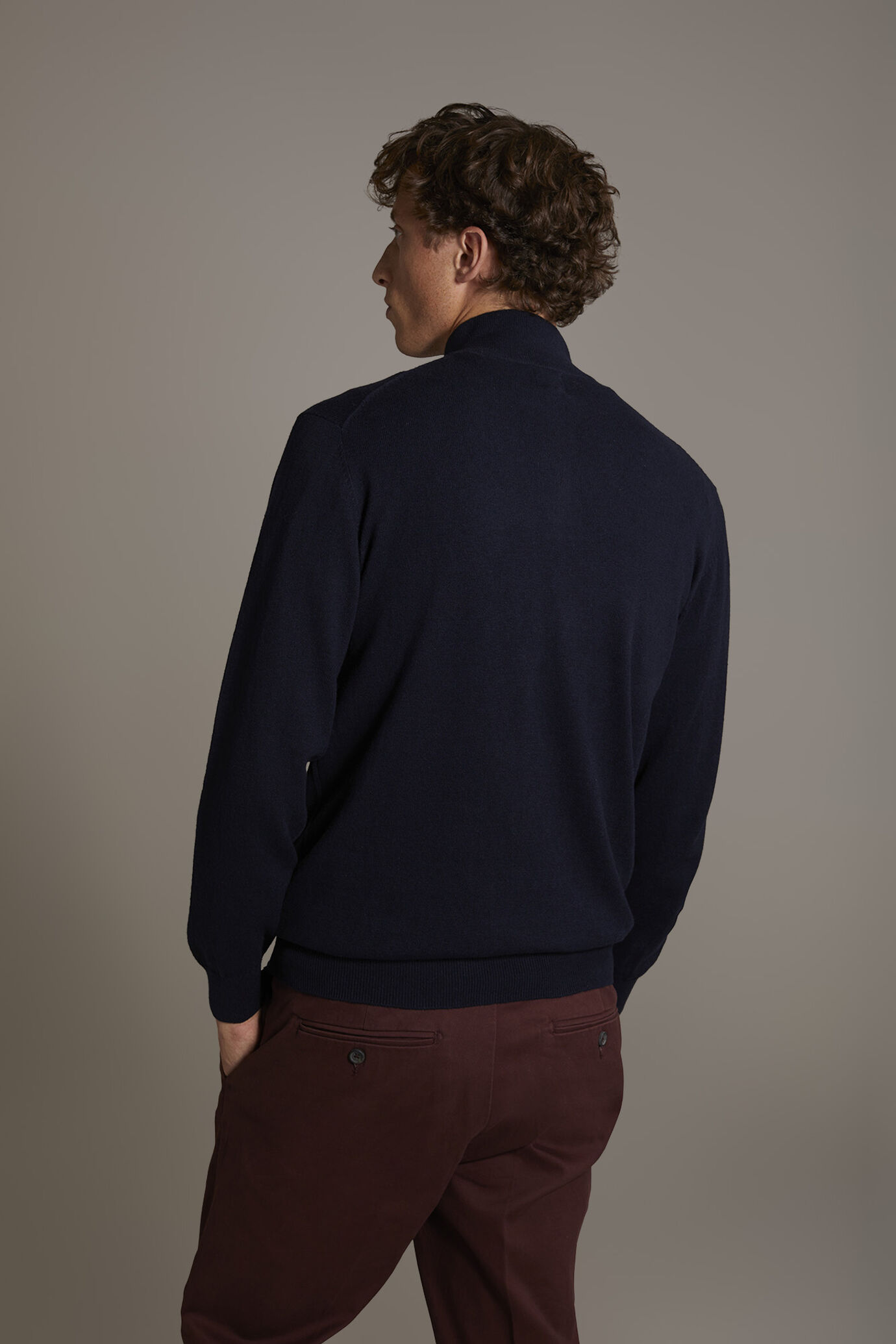 Wool blend Turtleneck sweater with zip image number 3