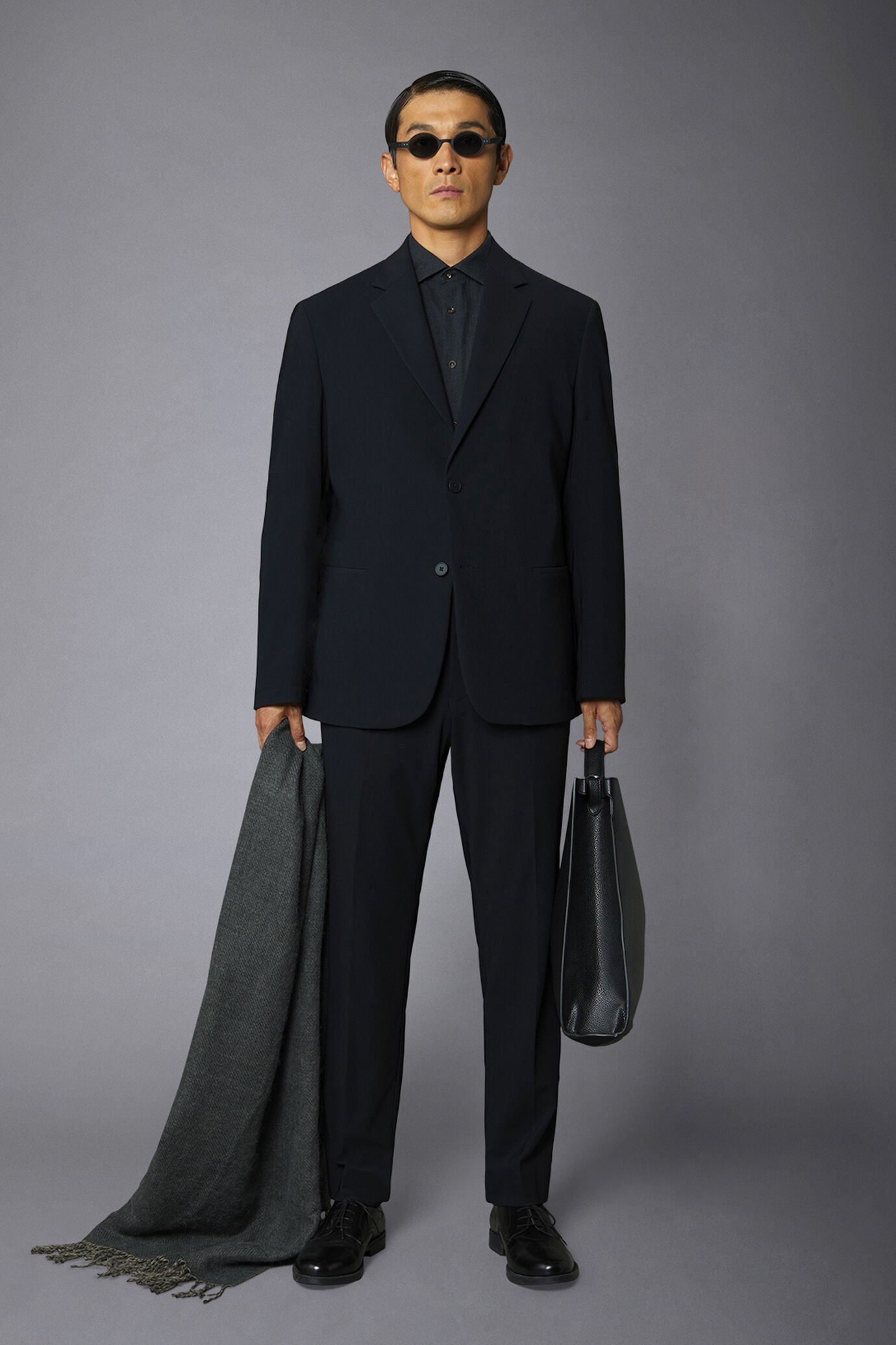 Abito monopetto uomo regular fit tessuto tecnico