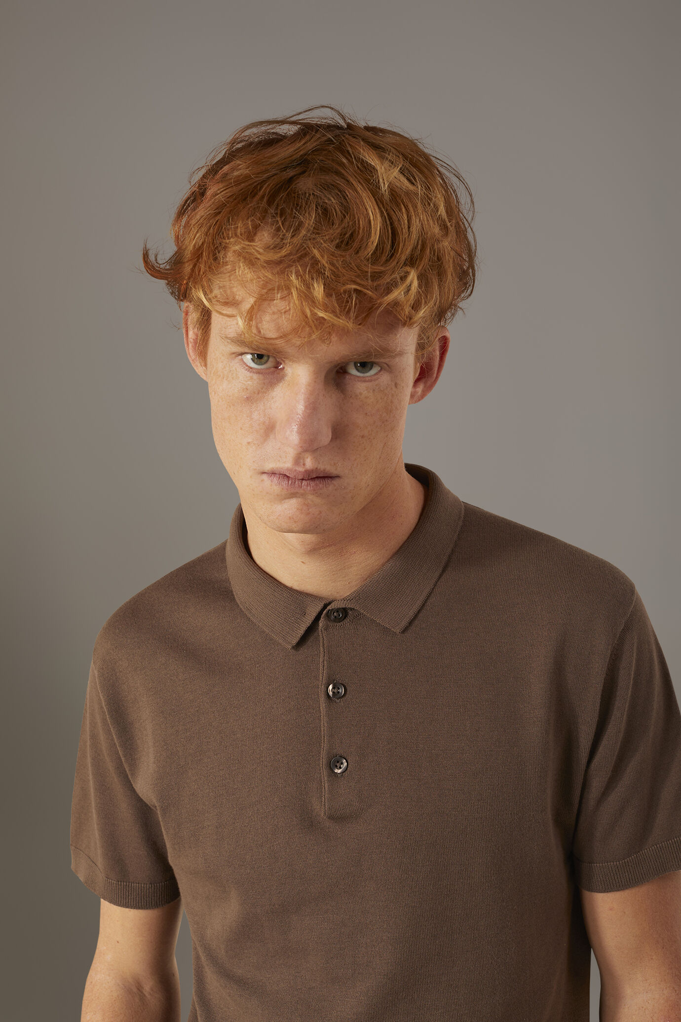 Polo manica corta in maglia 100% cotone image number 1