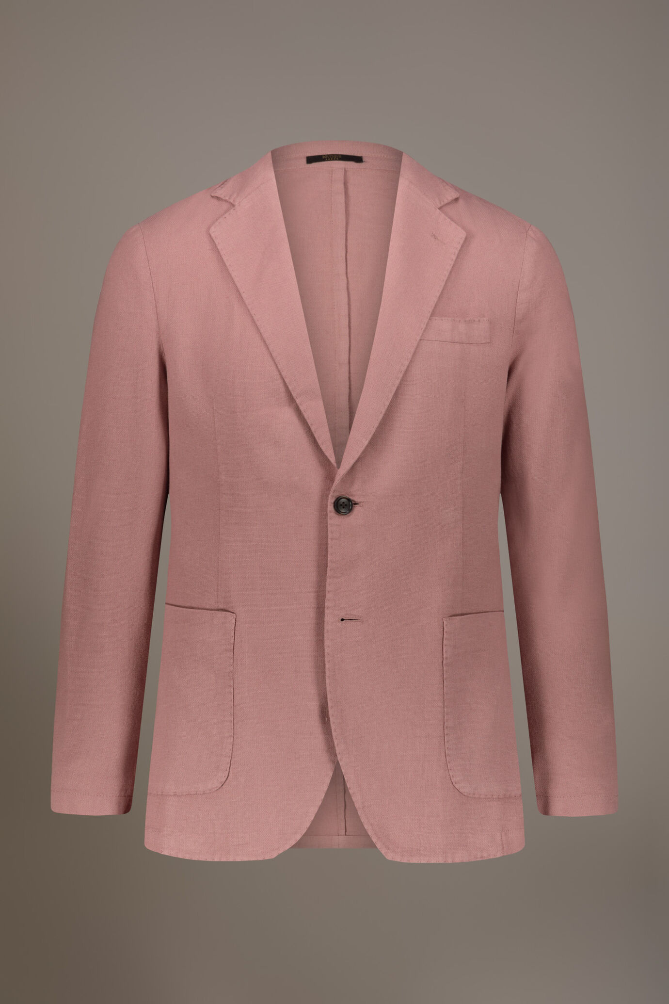 Giacca monopetto lino e cotone con tasca a toppa image number 4