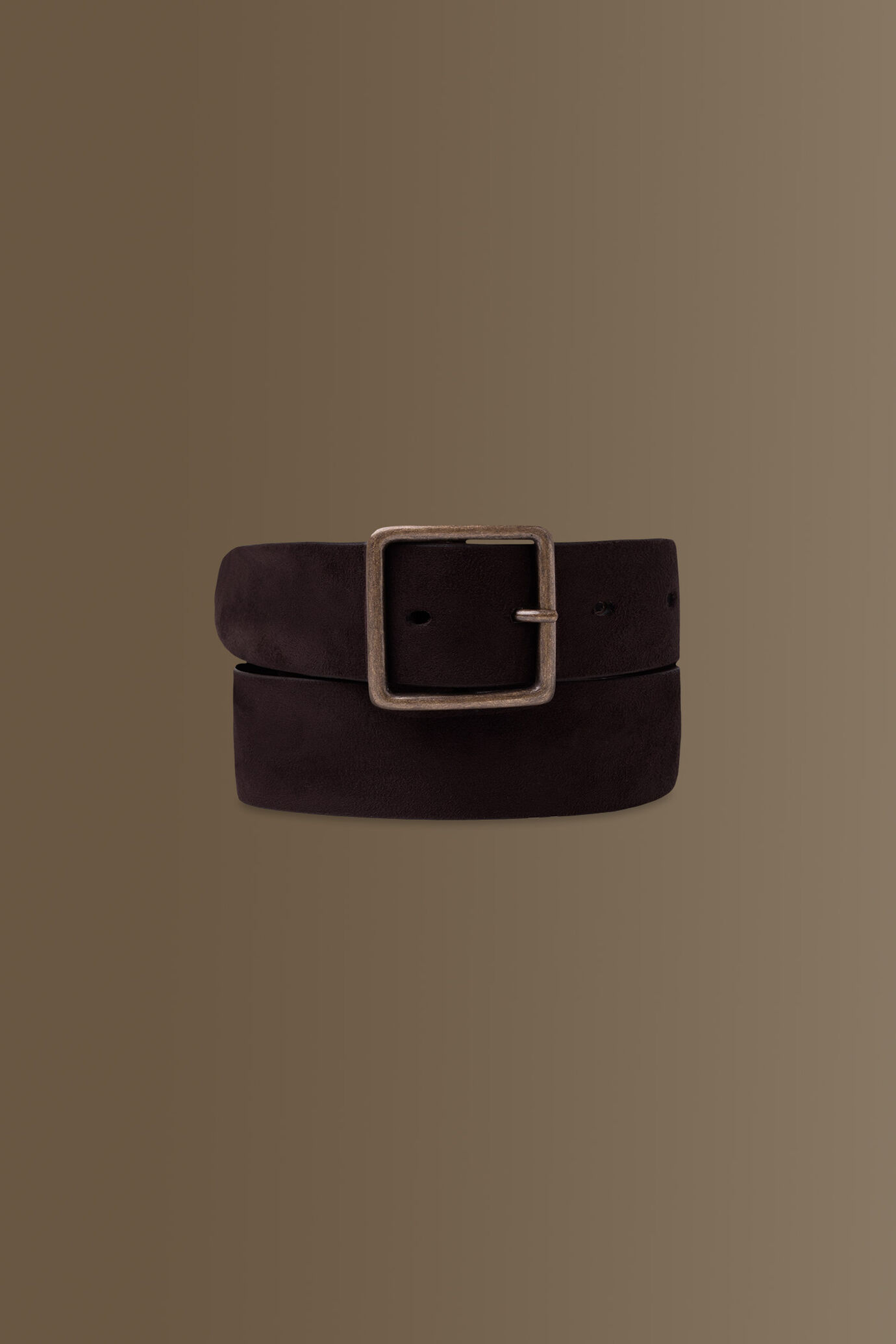 Cintura brown uomo in suede misto pelle image number 0