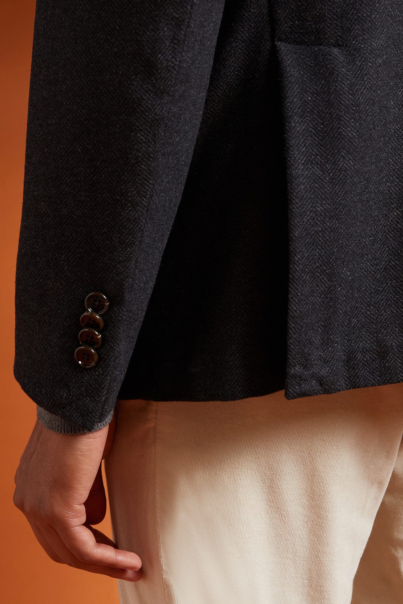 Giacca uomo classica monopetto Wool Blend disegno spinato regular fit image number 2