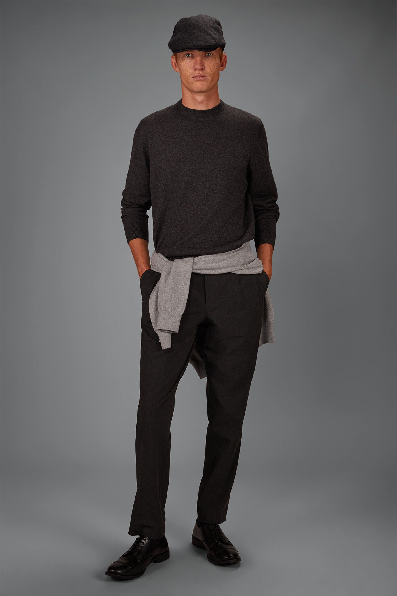 Maglia uomo girocollo lana e cotone regular fit image number 0