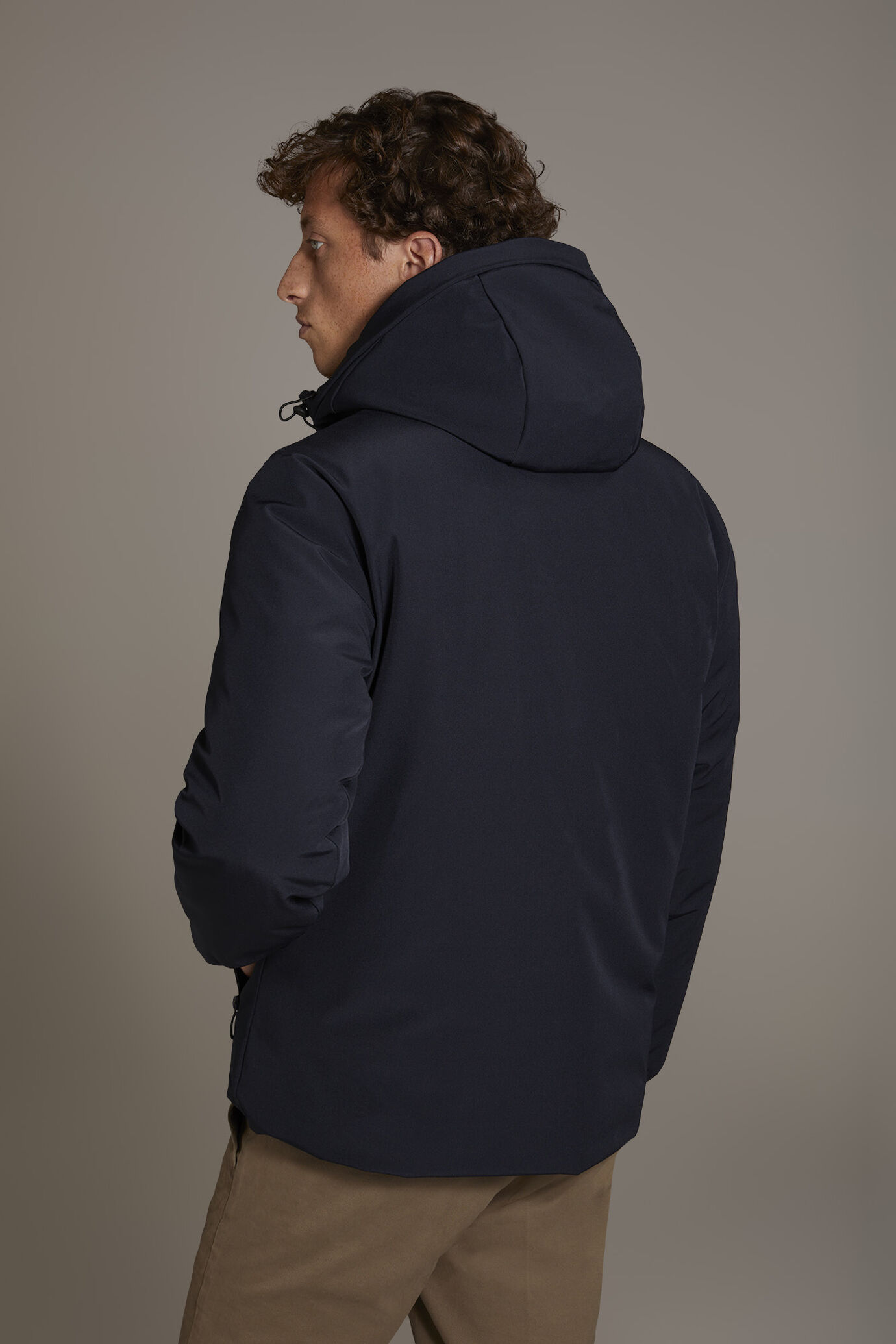 Tech jacket with hood poly tech stretch image number 3