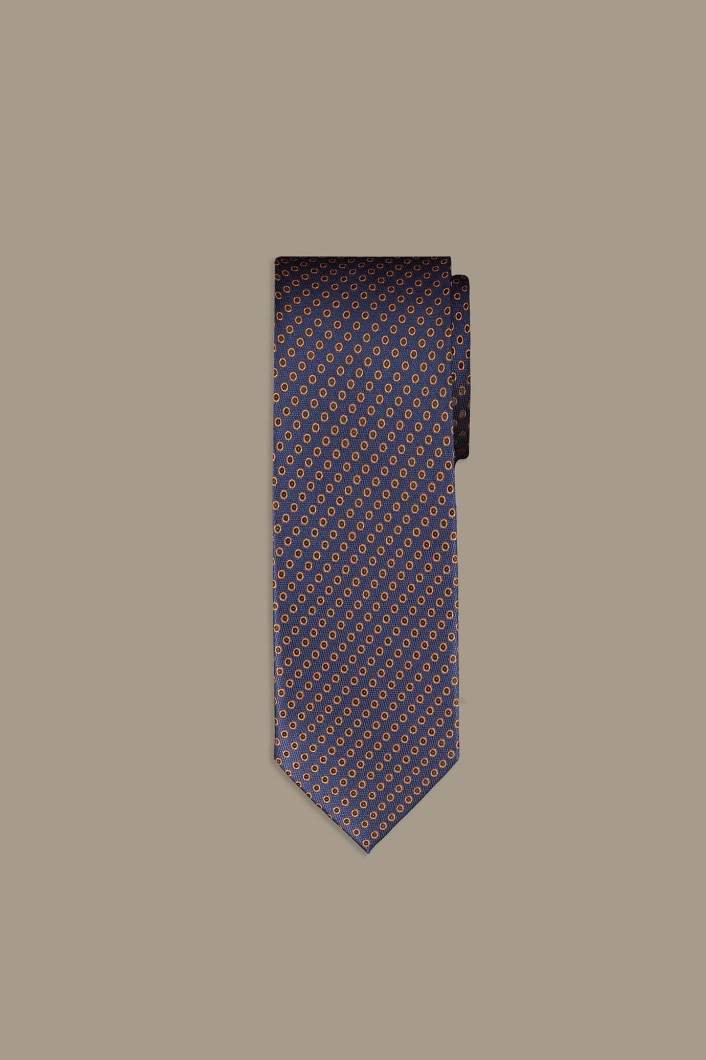 Cravatta classica blue fantasia jaquard uomo image number 0