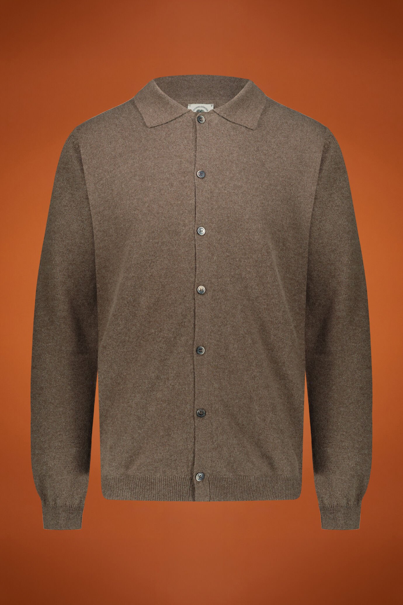 Genderless 100% cashmere regular fit polo shirt