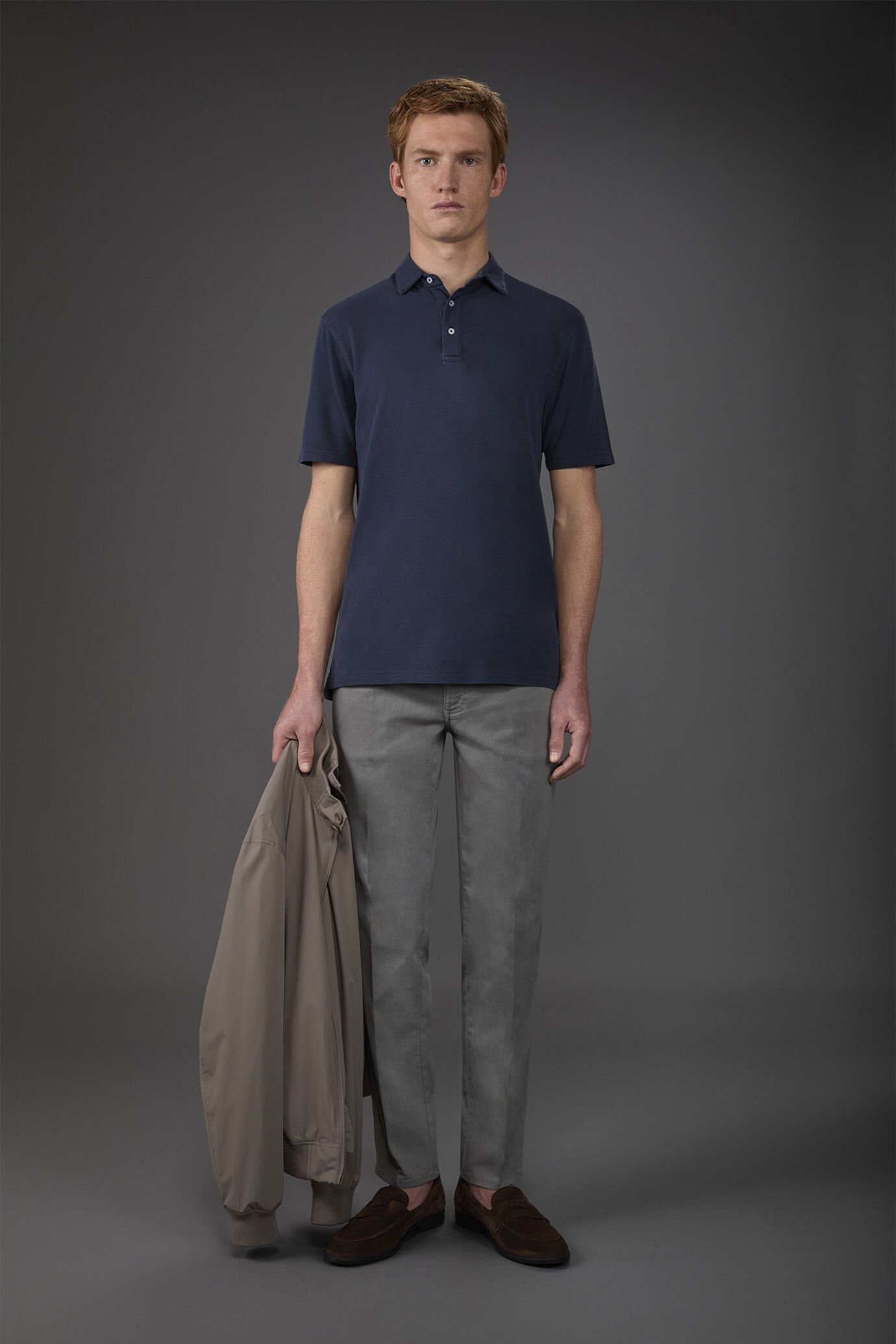 Kurzarm-Poloshirt für Herren aus 100% Piqué-Baumwolle image number 1
