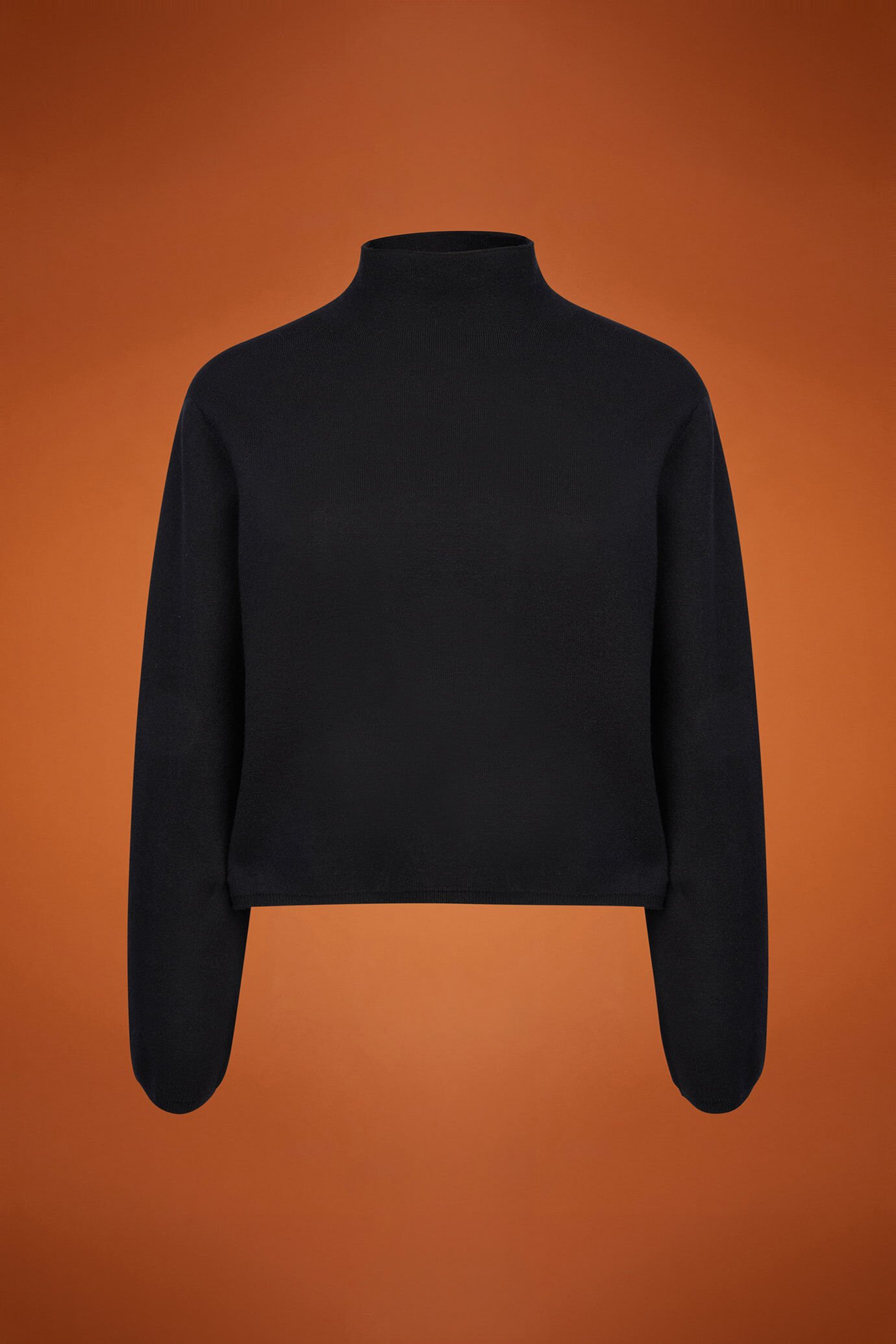 Women's long-sleeved mock polo neck jumper in a regular fit