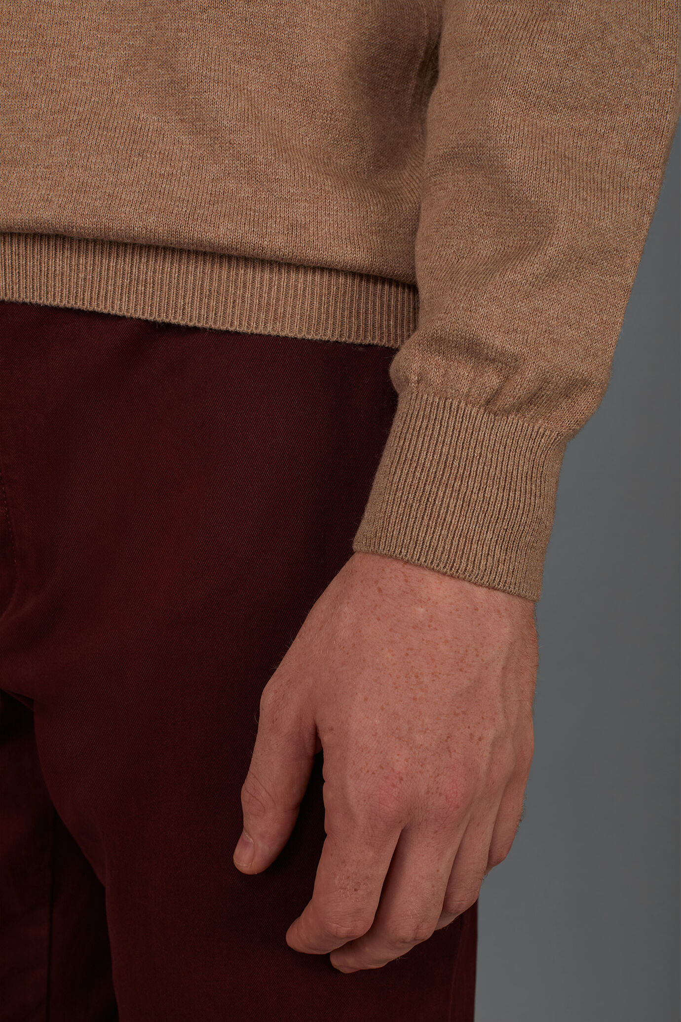 Maglia uomo girocollo lana e cotone regular fit image number 3