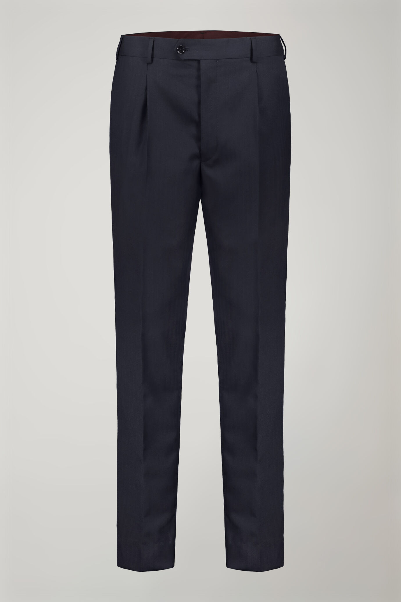 Men's single-breasted Wool Blend suit with herringbone pattern regular fit image number 6