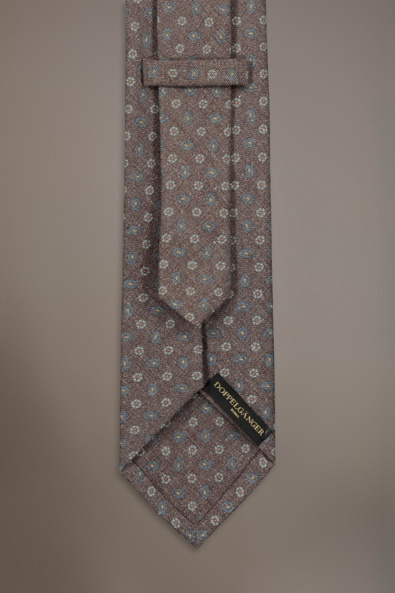 Linen blend tie fancy design image number 1