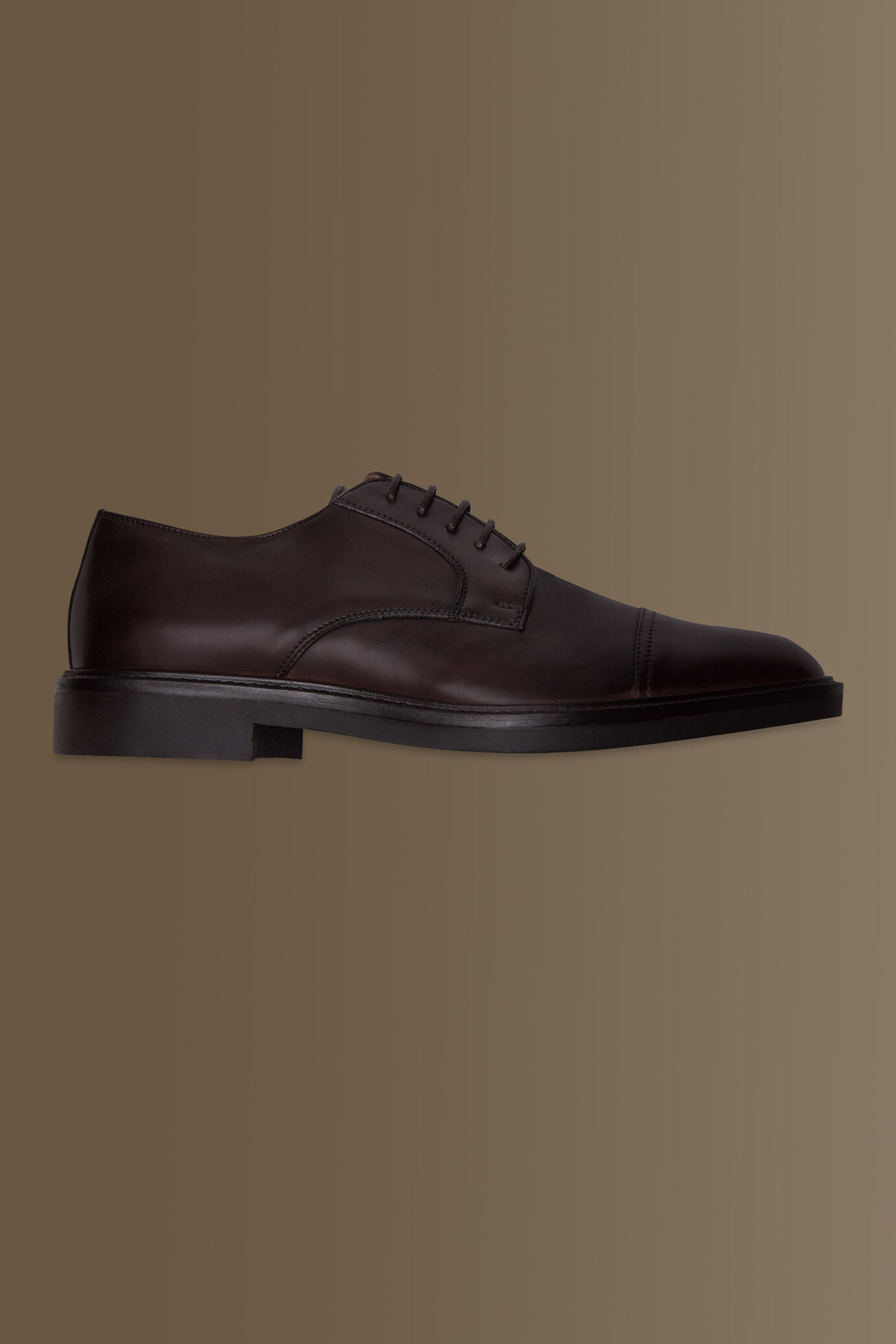 Derby cap toe shoes - 100% leather image number 1
