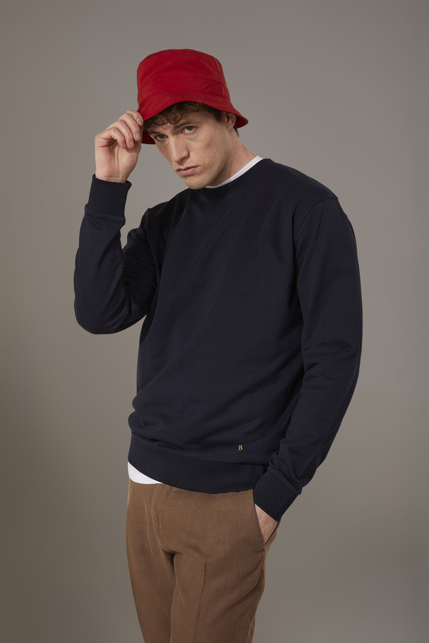 Felpa girocollo 100% cotone image number 0