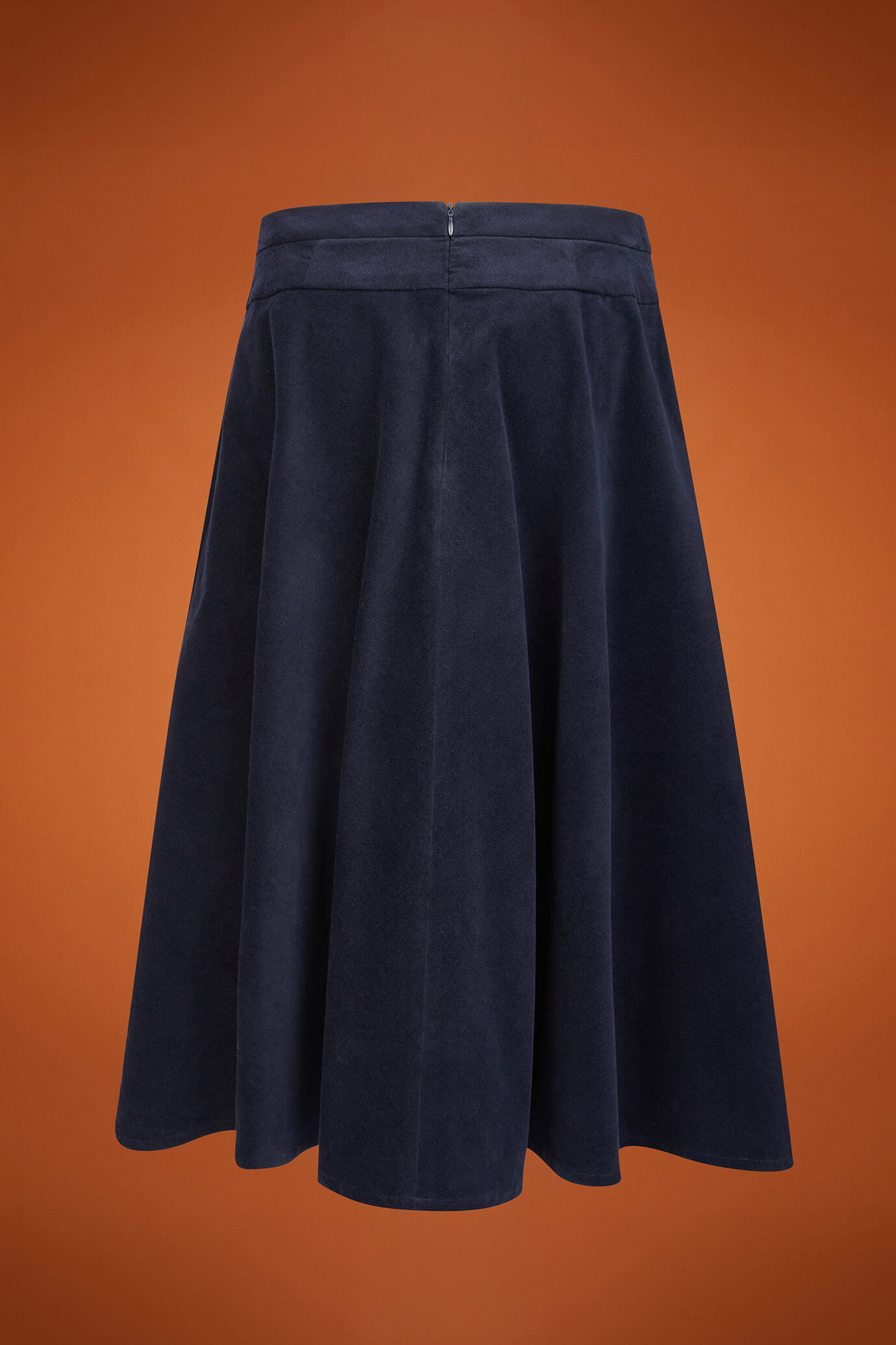 Gonna donna mezza ruota tinta unita regular fit image number 5