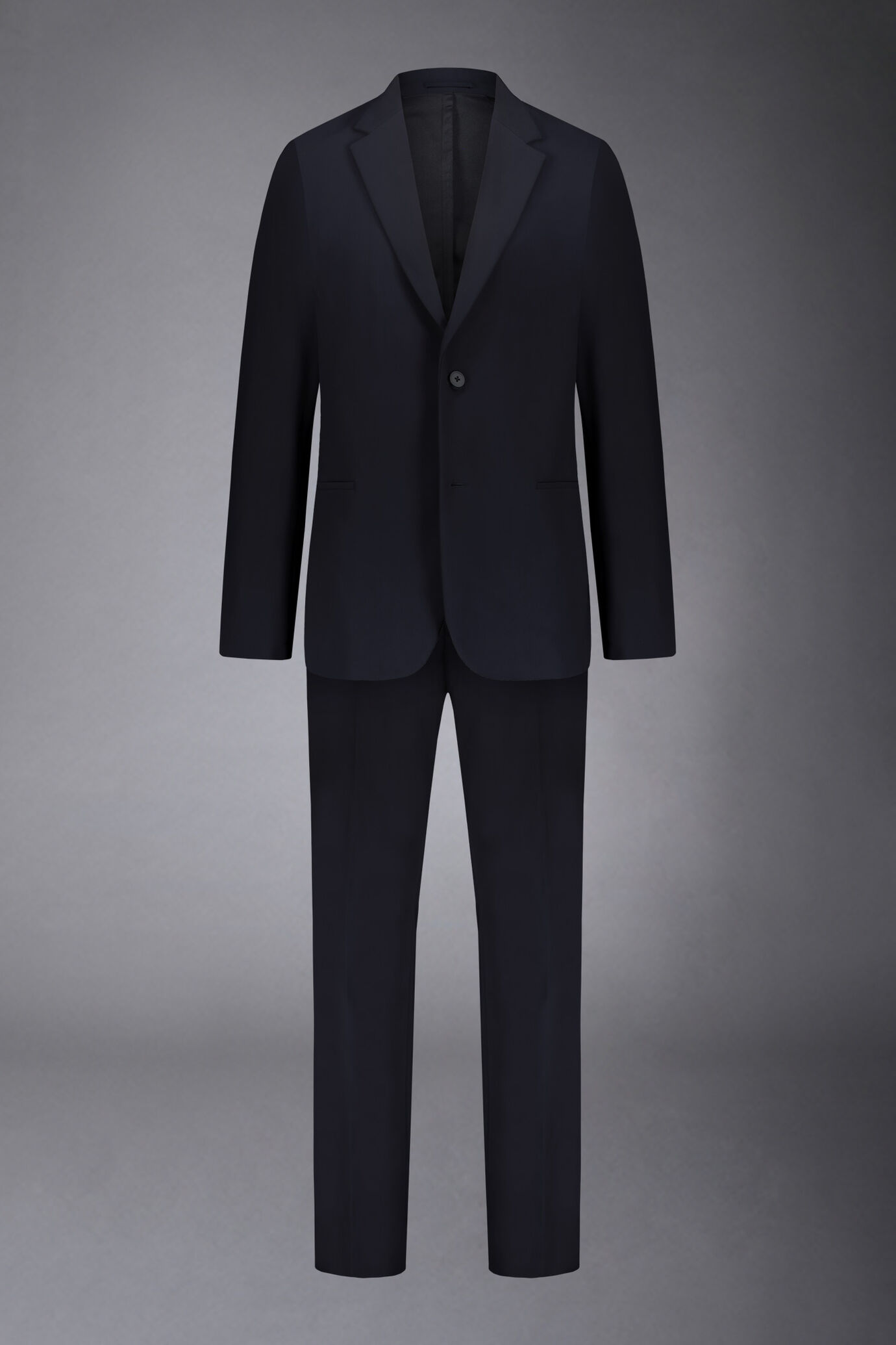 Men's single-breasted suit regular fit technical fabric image number 8