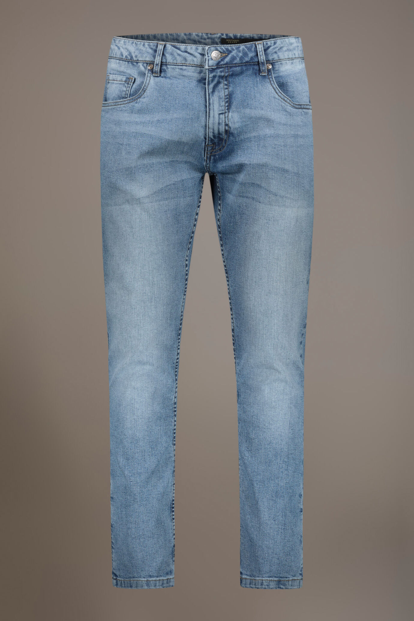 Jeans 5 pockets regular fit denim fabric image number 5