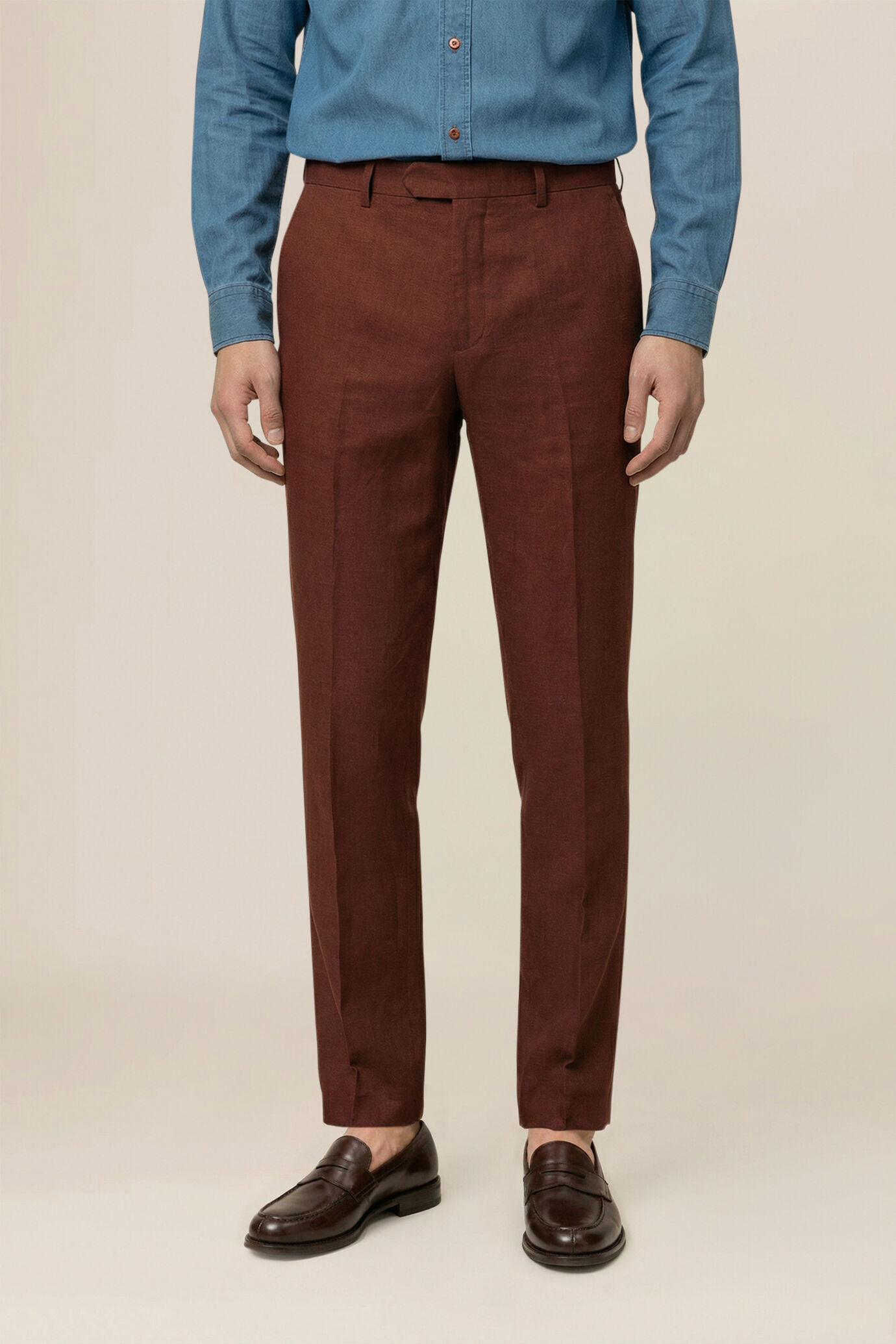 Pantalone uomo in 100% lino image number 1