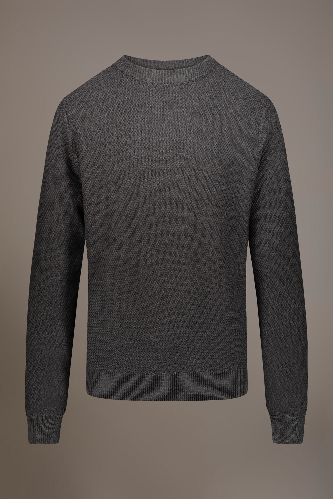 Maglia girocollo lavorazione a nido d'ape image number 4