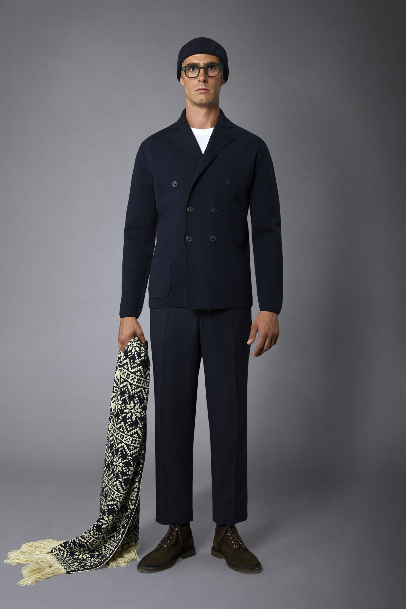 Men's wool blend dartless pants image number 0