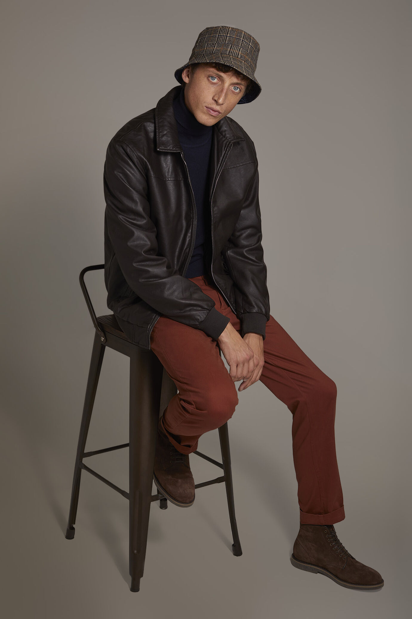 Padded eco leather jkt image number 0