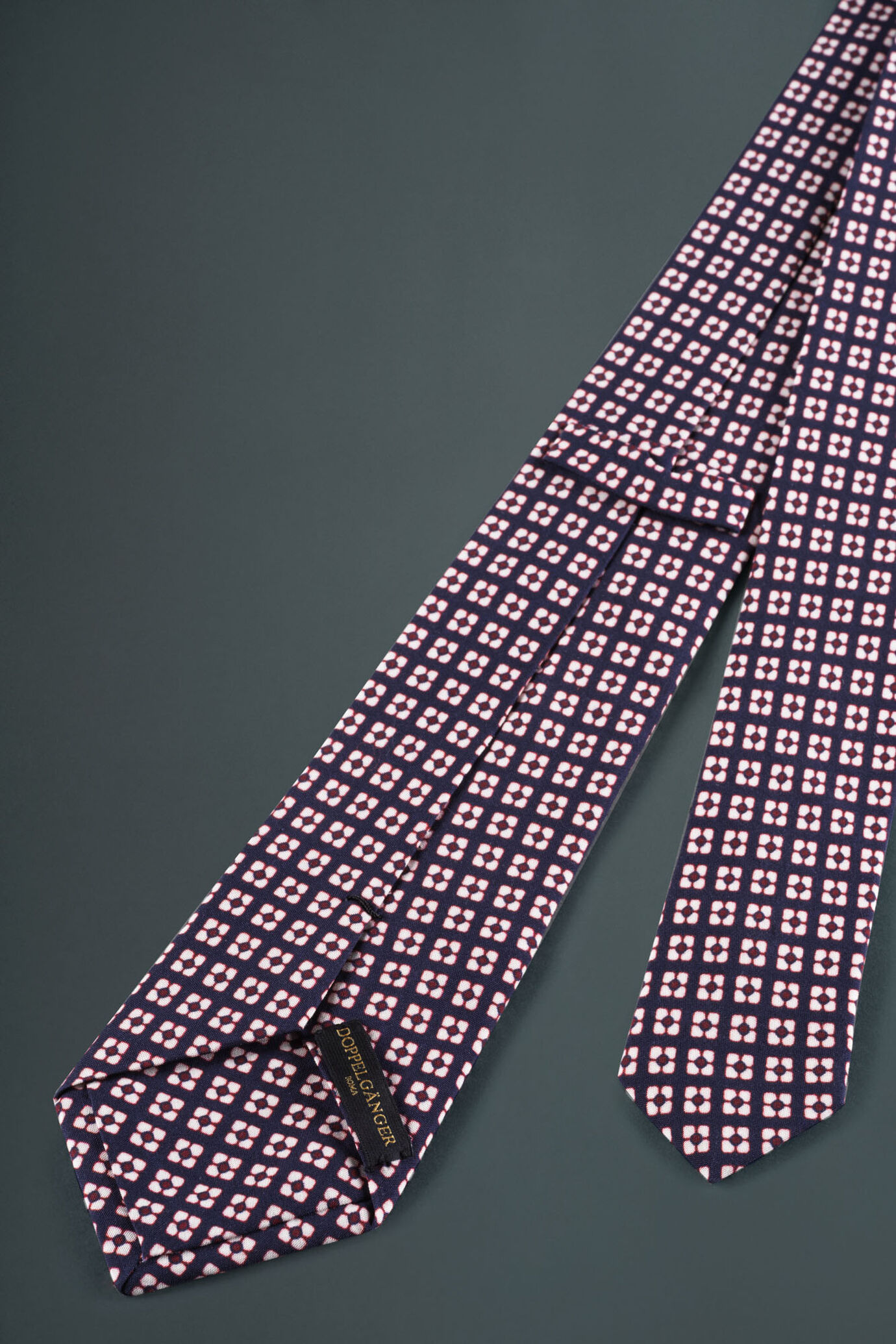 Cravatta uomo con stampa floreale a contrasto misto bamboo image number 1